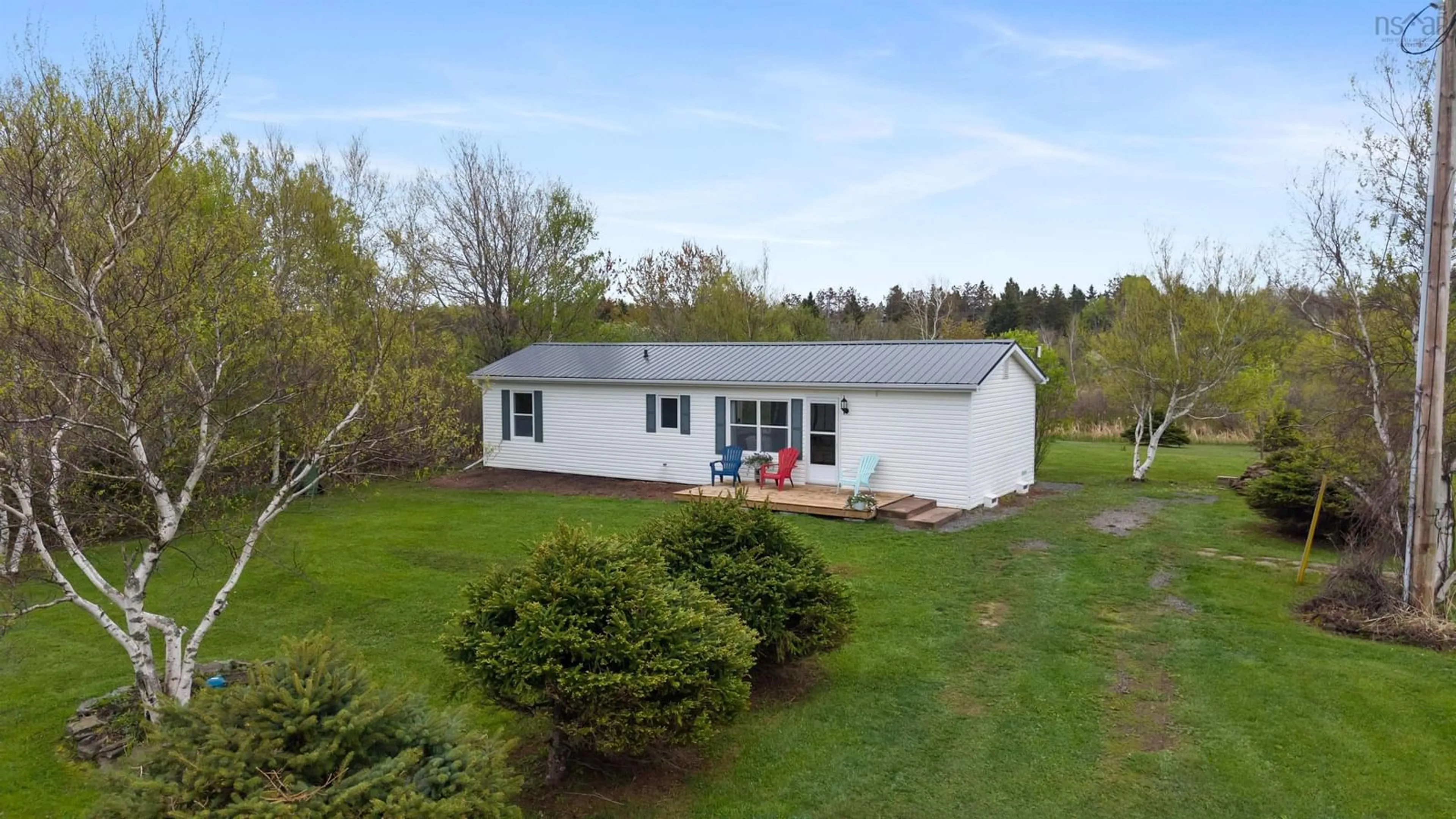 A pic from outside/outdoor area/front of a property/back of a property/a pic from drone, water/lake/river/ocean view for 10 Atkinson Lane, Gulf Shore Nova Scotia B0K 1L0