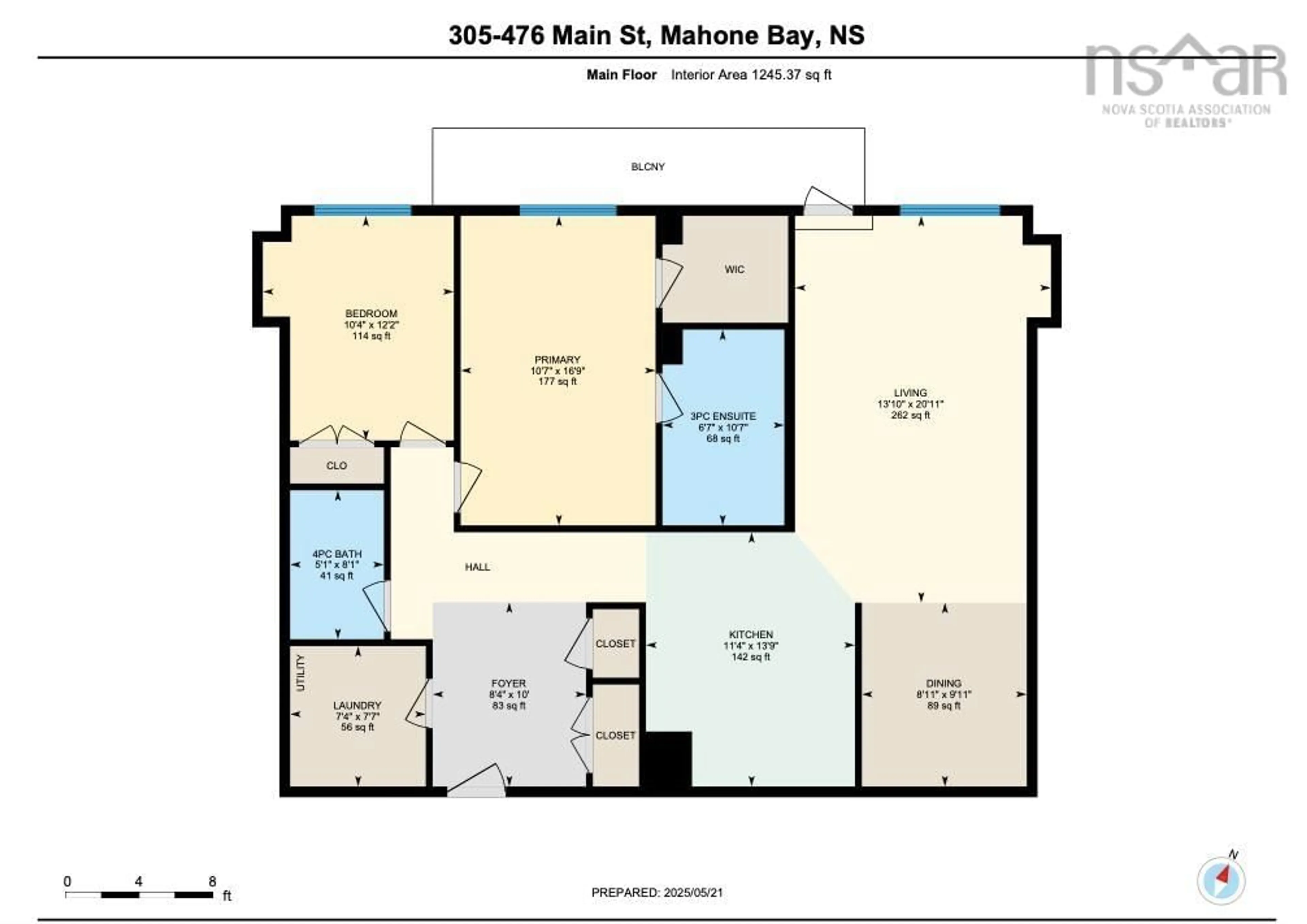 Floor plan for 476 Main St #305, Mahone Bay Nova Scotia B0J 2E0