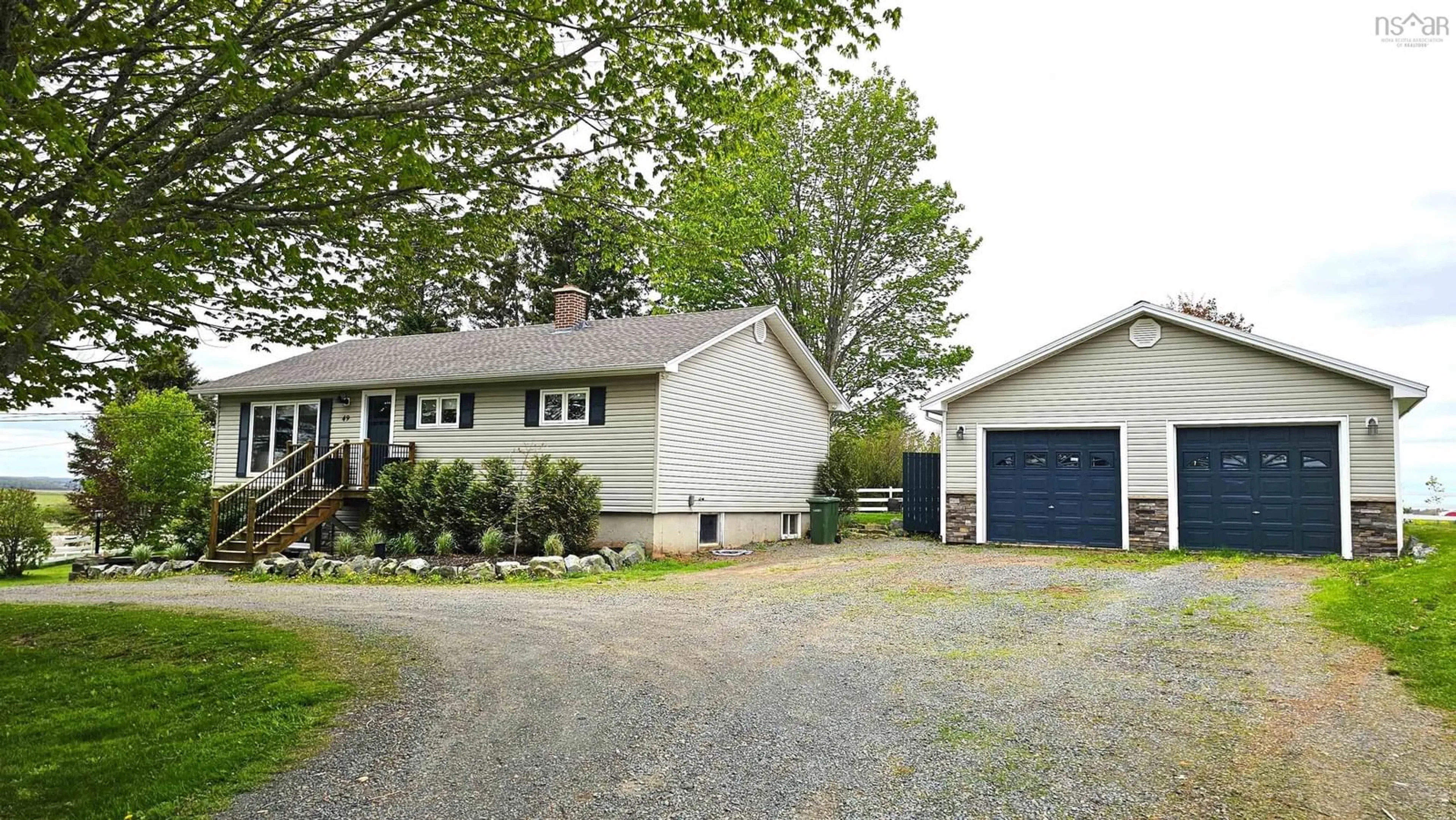 Home with vinyl exterior material, street for 49 Crowes Mills Rd, Lower Onslow Nova Scotia B6L 5B6