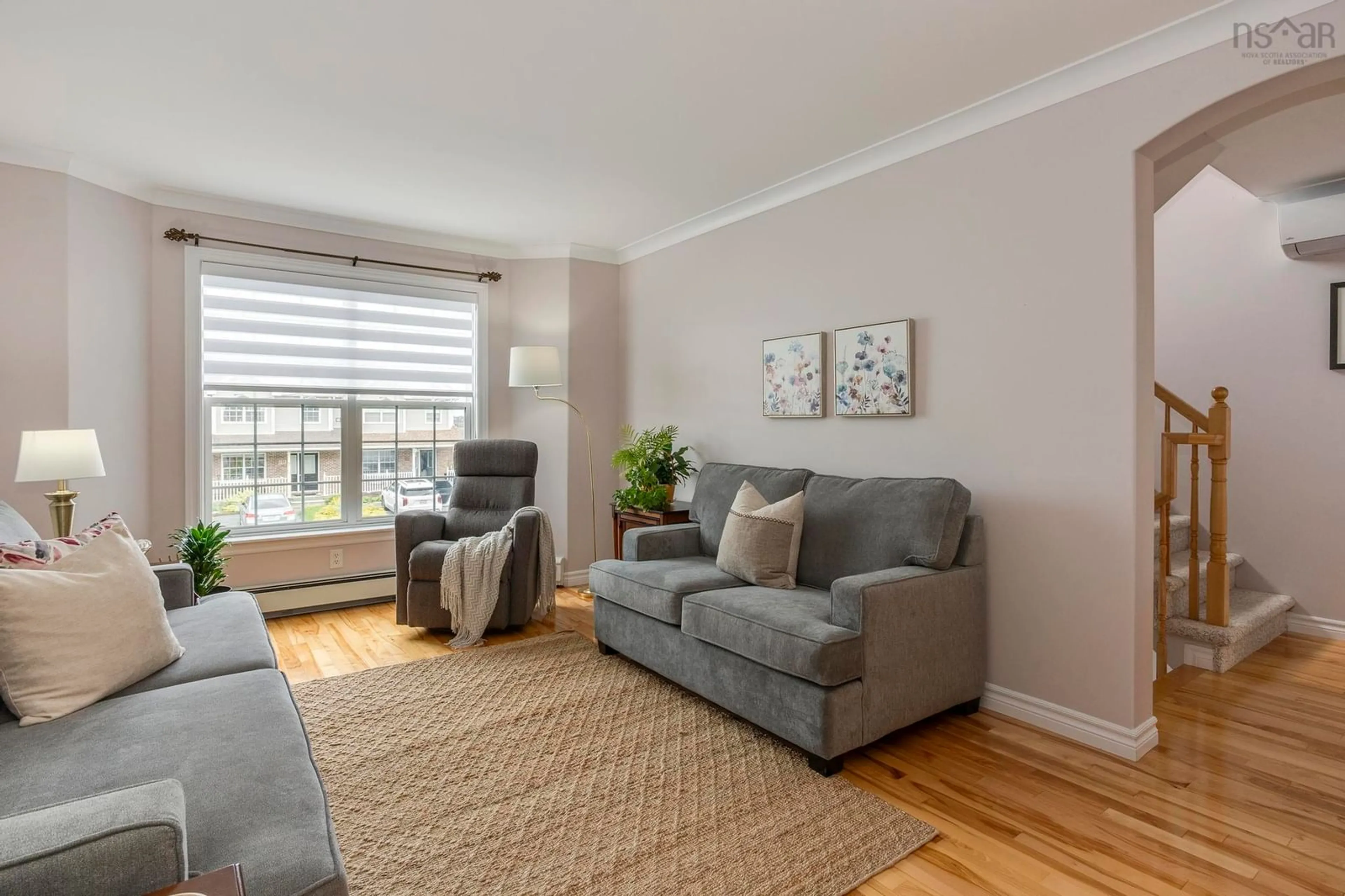 Living room with furniture, wood/laminate floor for 197 Green Village Lane, Dartmouth Nova Scotia B2Y 4V5