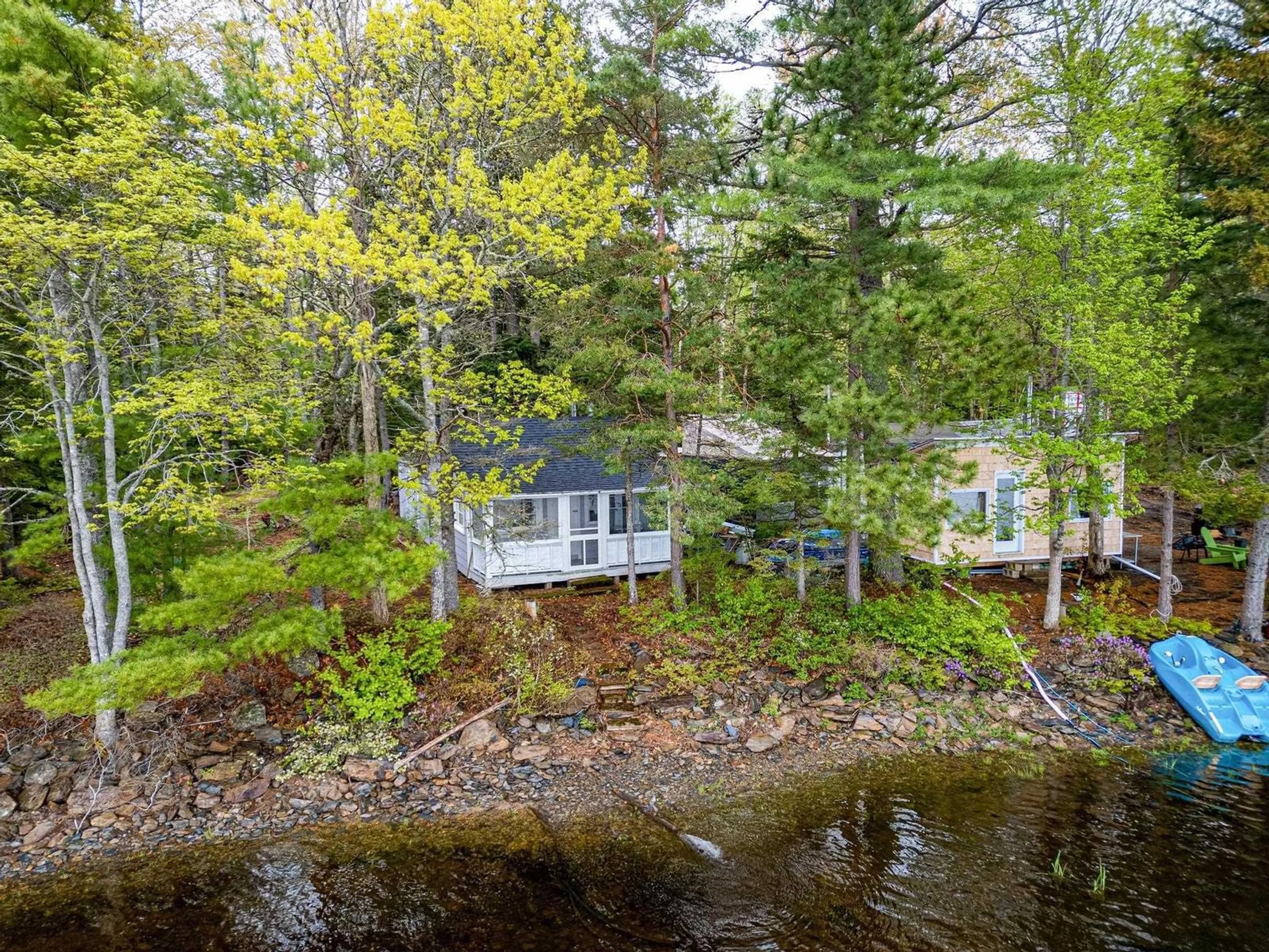 A pic from outside/outdoor area/front of a property/back of a property/a pic from drone, water/lake/river/ocean view for 127 Lower Cabin Rd, Scarsdale Nova Scotia B0R 1A0