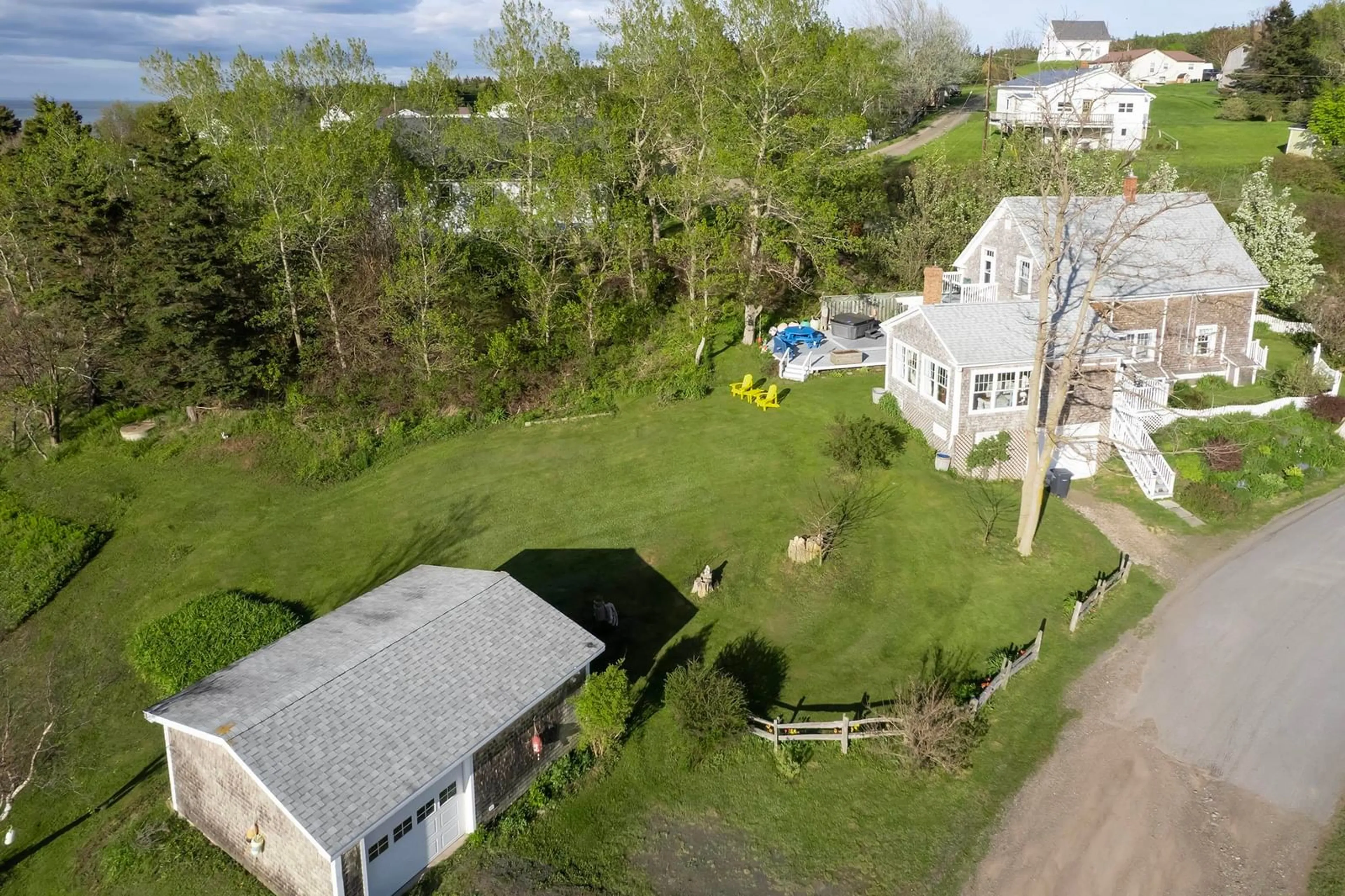A pic from outside/outdoor area/front of a property/back of a property/a pic from drone, water/lake/river/ocean view for 652 Port Lorne Rd, Port Lorne Nova Scotia B0S 1R0
