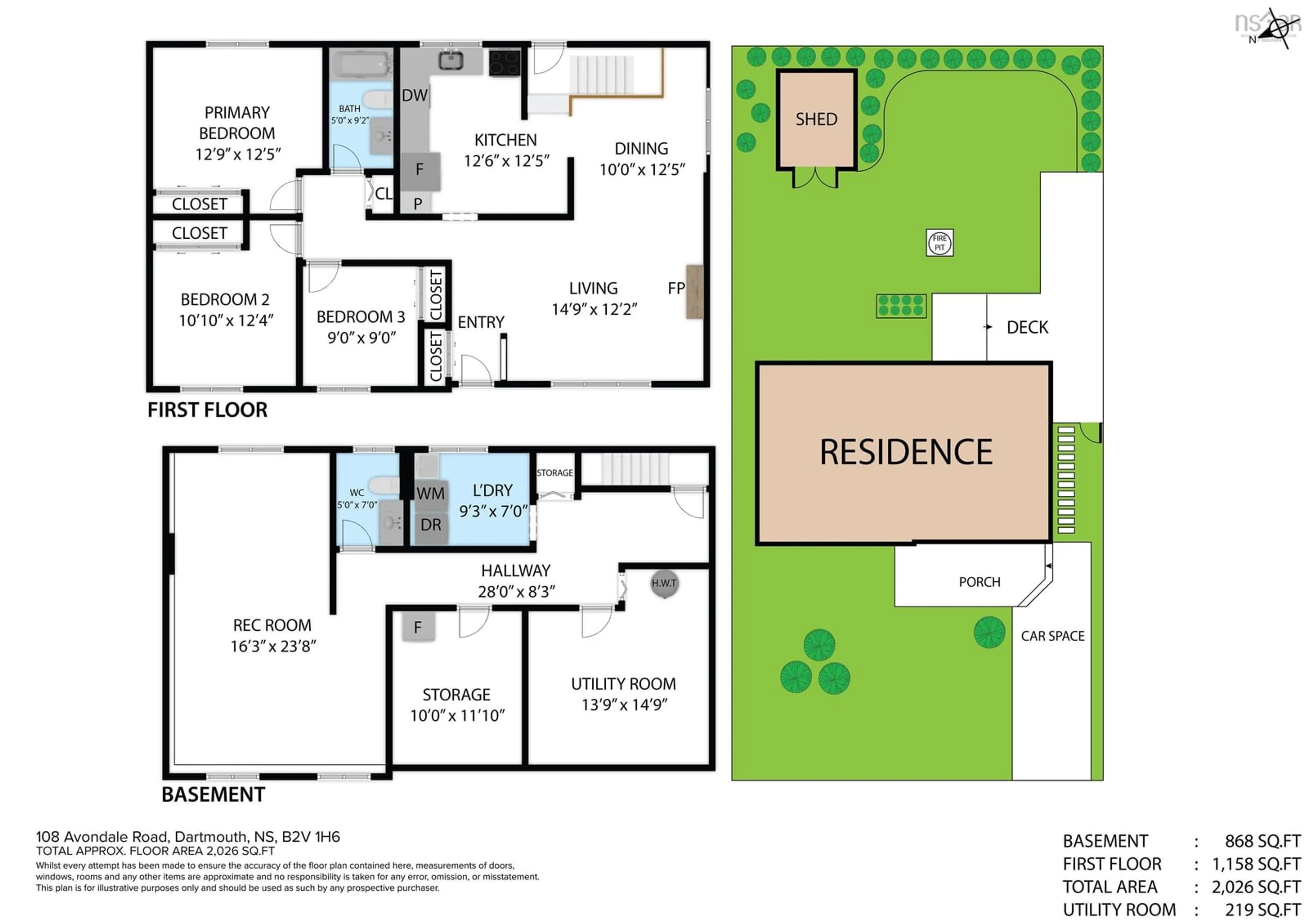 Floor plan for 108 Avondale Rd, Dartmouth Nova Scotia B2V 1H6