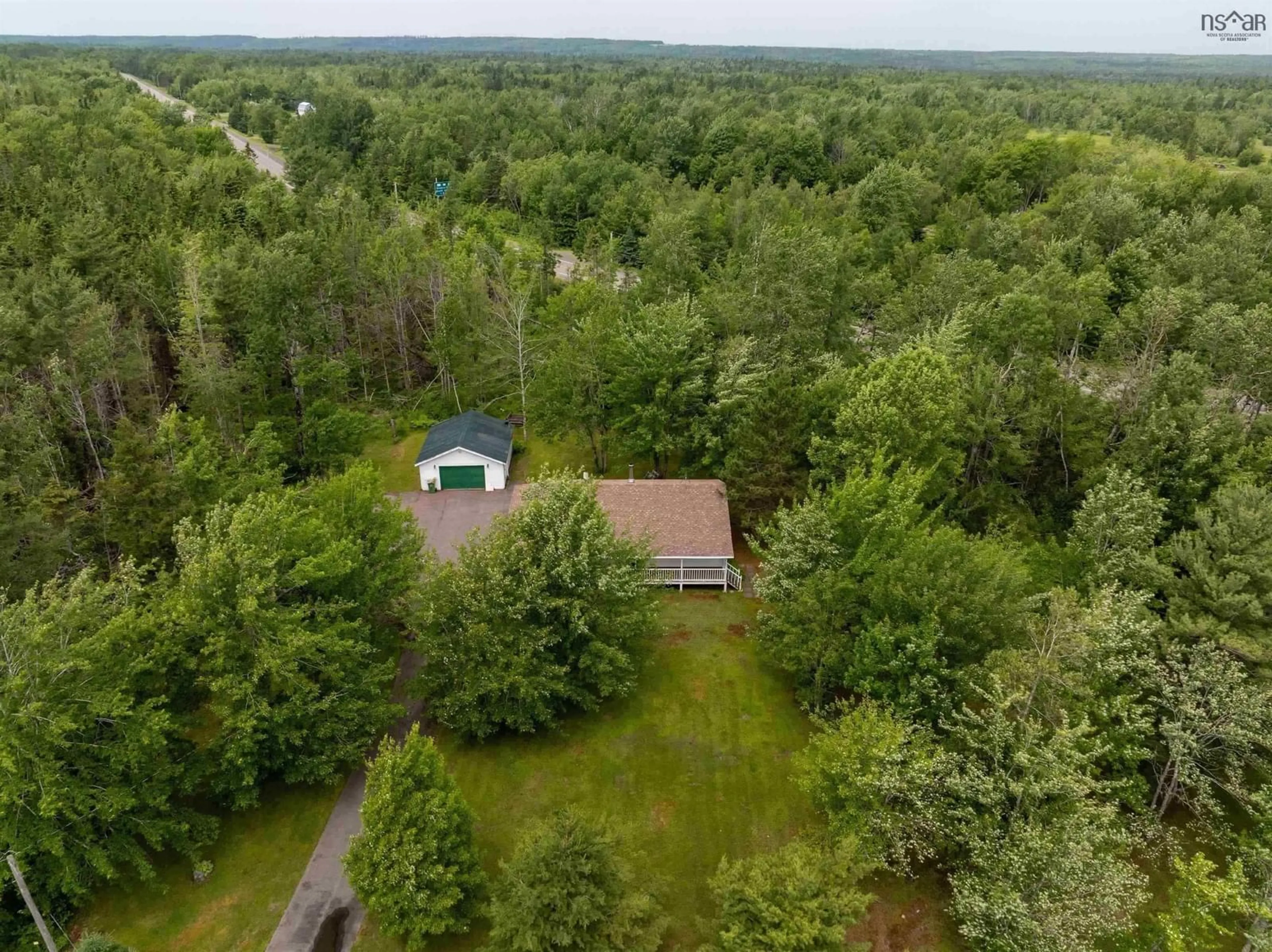 A pic from outside/outdoor area/front of a property/back of a property/a pic from drone, forest/trees view for 1207 Hunter Rd, Wentworth Nova Scotia B0M 1Z0