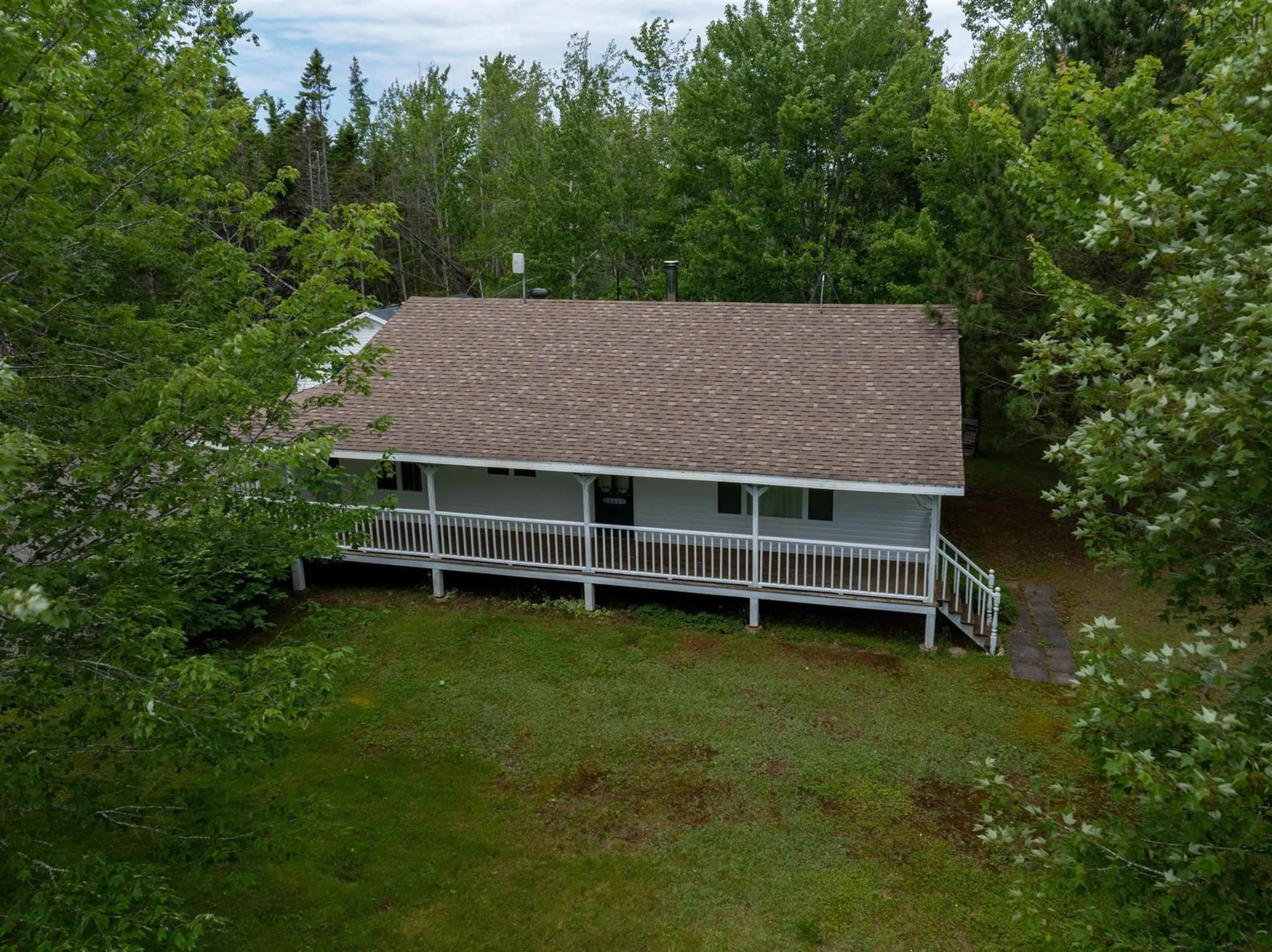 A pic from outside/outdoor area/front of a property/back of a property/a pic from drone, water/lake/river/ocean view for 1207 Hunter Rd, Wentworth Nova Scotia B0M 1Z0