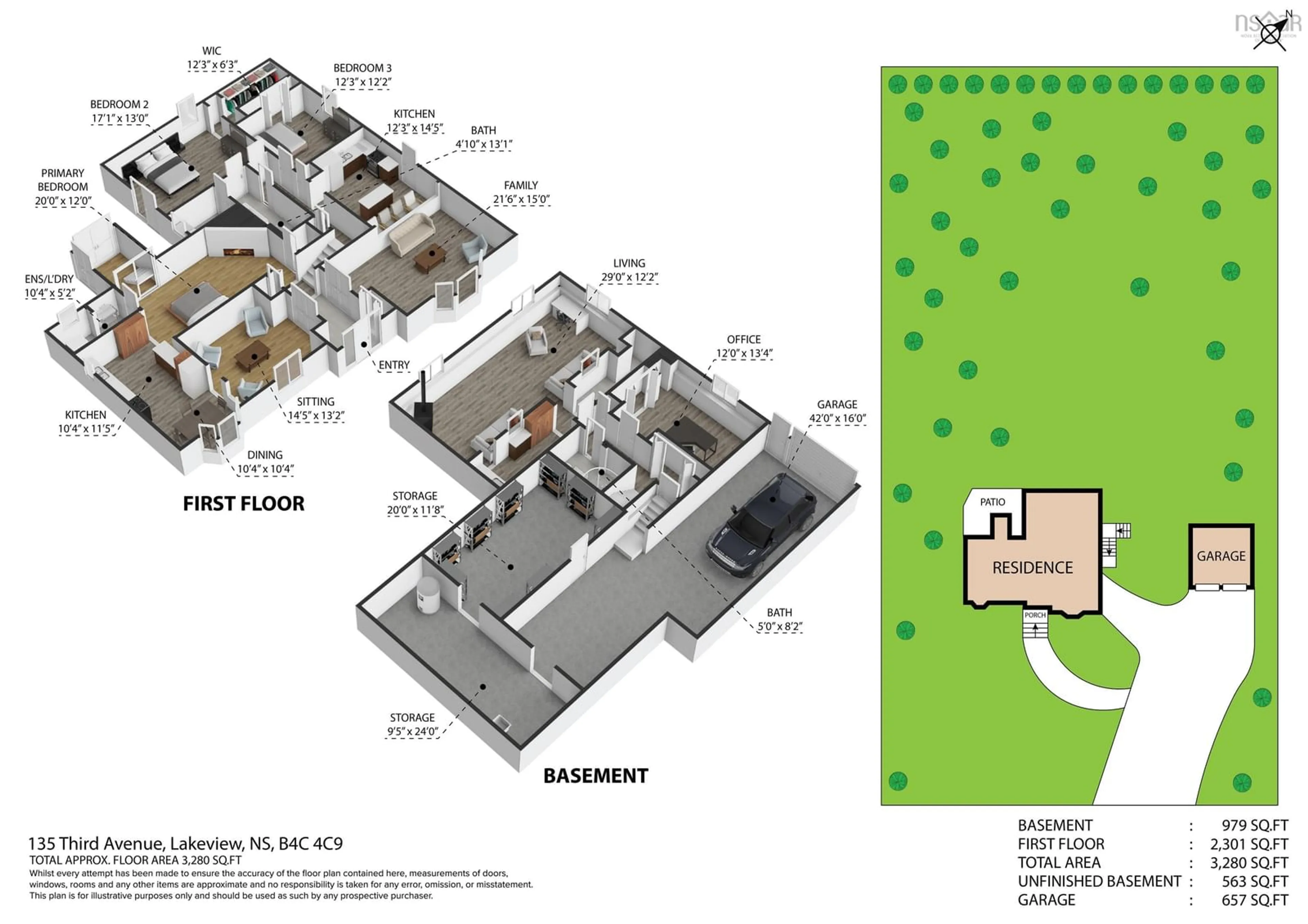 Floor plan for 135 Third Avenue, Lakeview Nova Scotia B4C 4C9