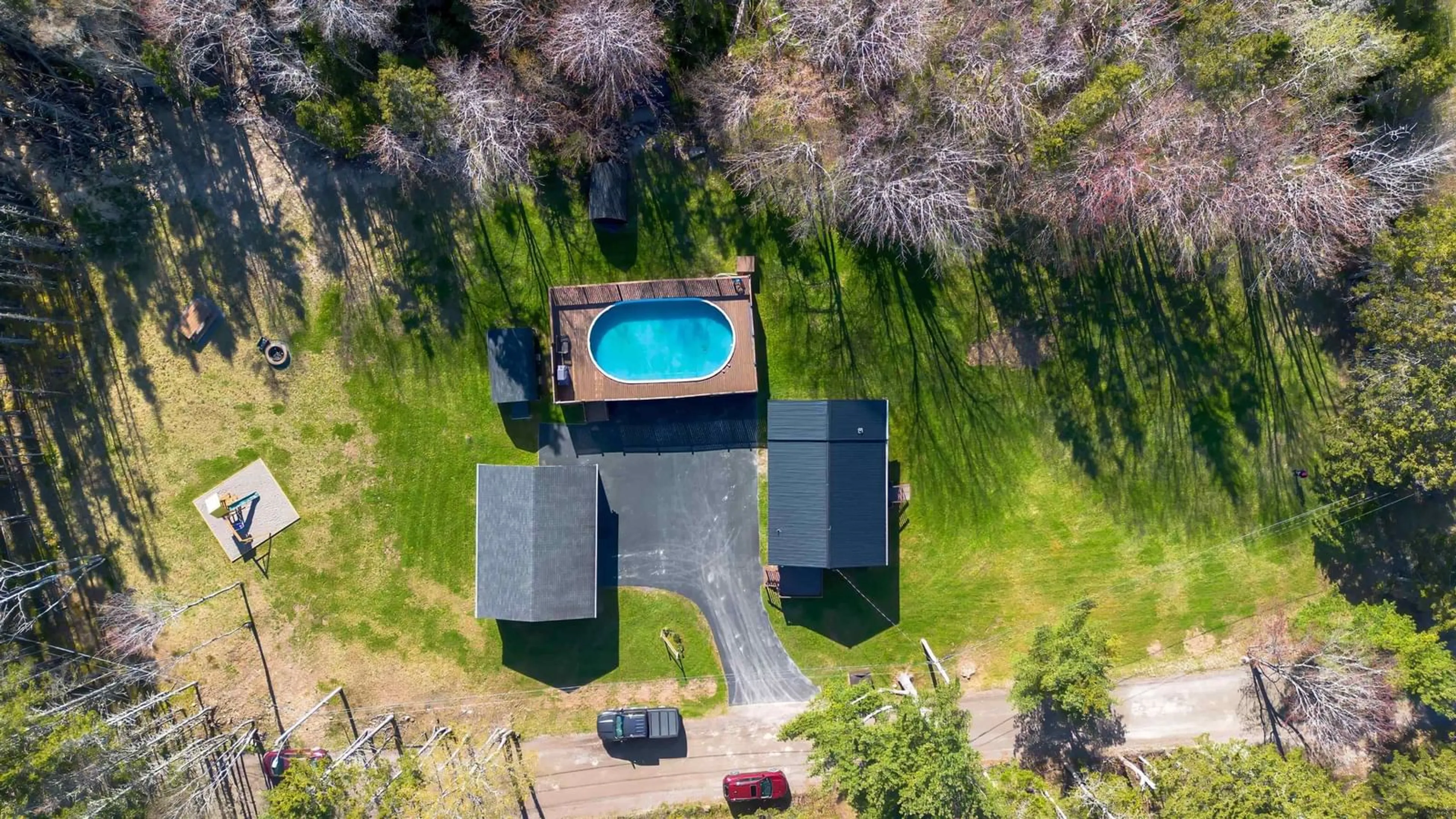 A pic from outside/outdoor area/front of a property/back of a property/a pic from drone, unknown for 4 Macinnis Dr, Millville Nova Scotia B1Y 2H7