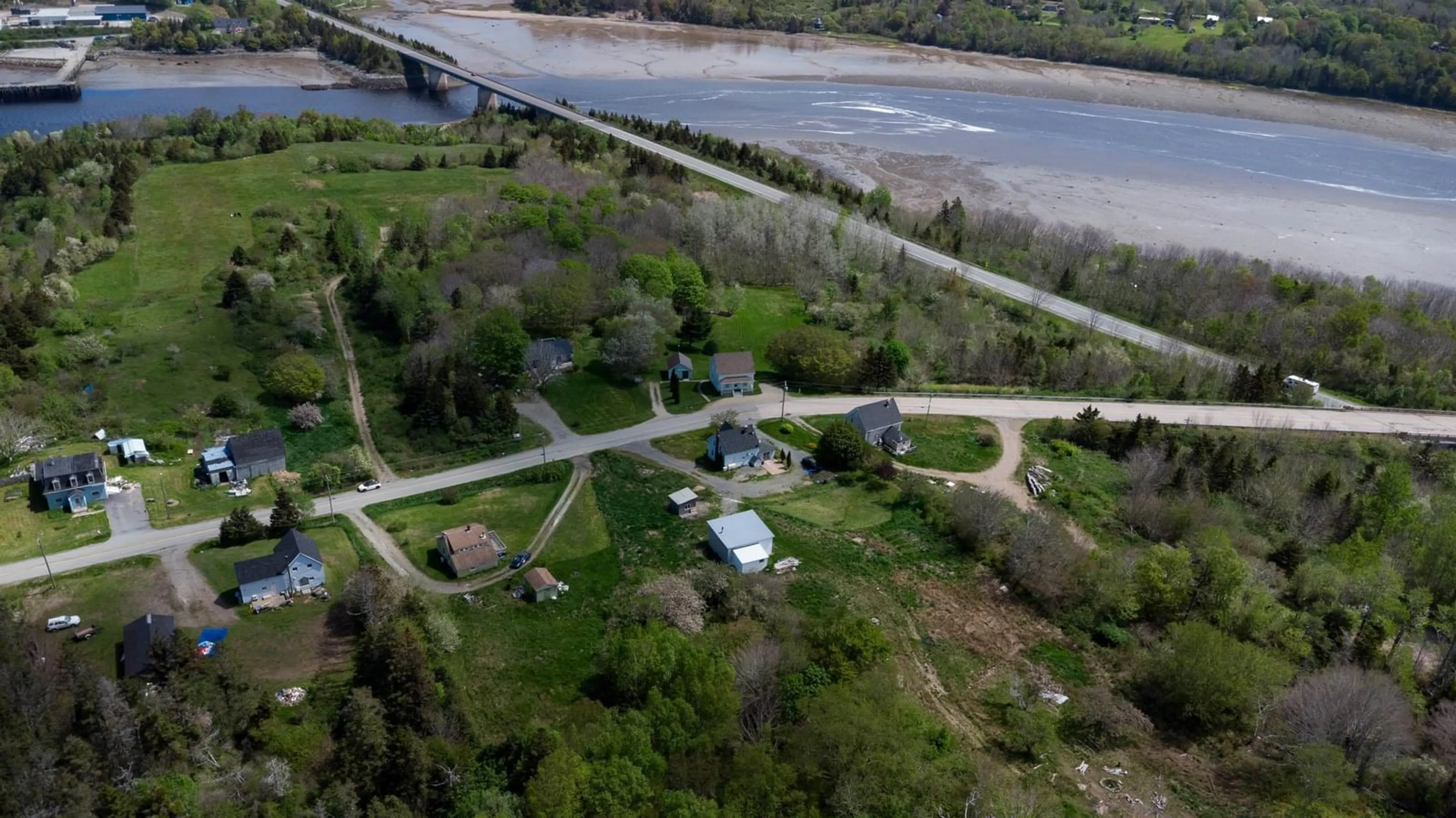 A pic from outside/outdoor area/front of a property/back of a property/a pic from drone, water/lake/river/ocean view for 1156 Riverside Road, New Edinburgh Nova Scotia B0W 3T0