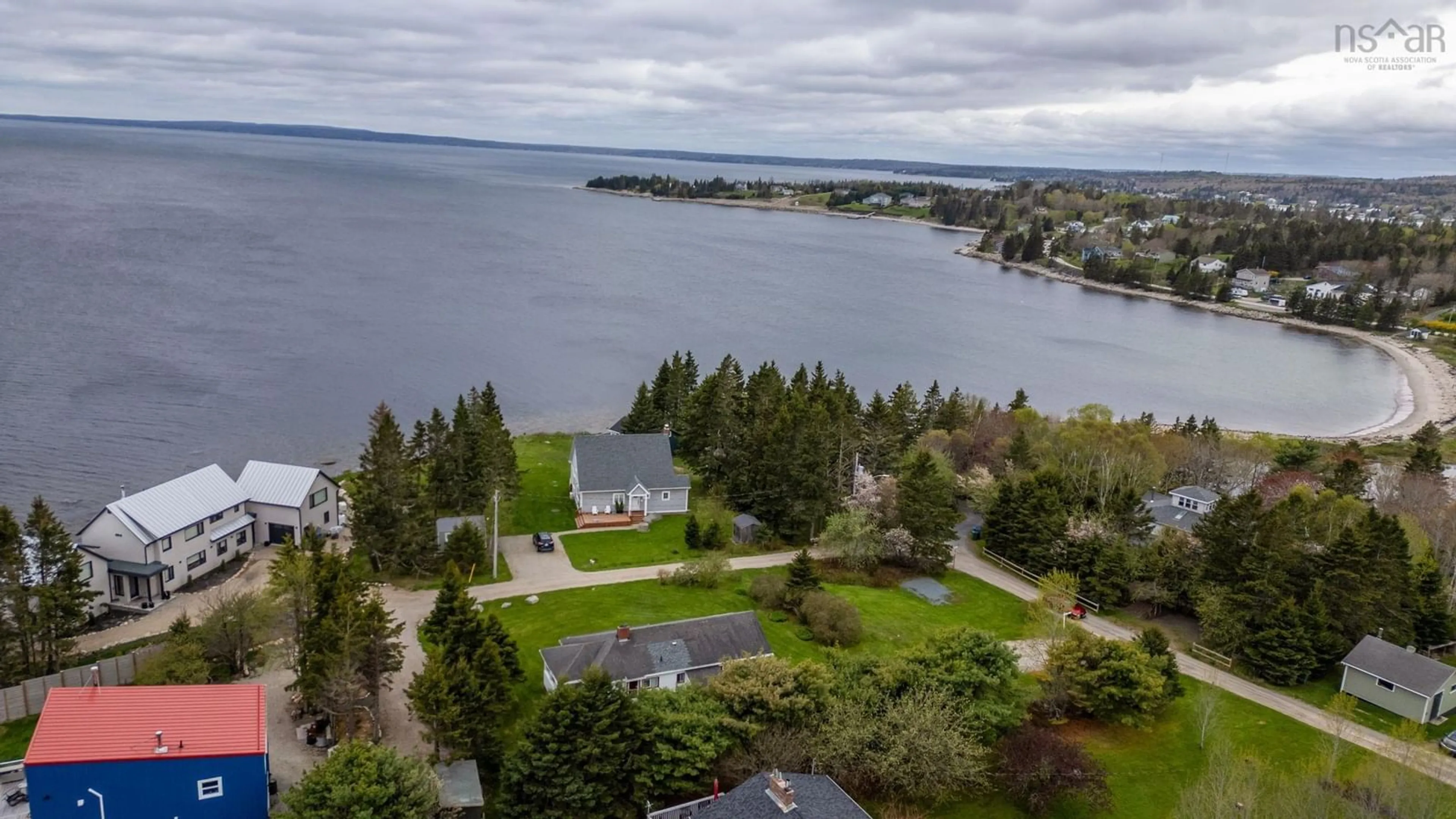 A pic from outside/outdoor area/front of a property/back of a property/a pic from drone, water/lake/river/ocean view for 104 Meisners Point Rd, Ingramport Nova Scotia B3Z 3Z2