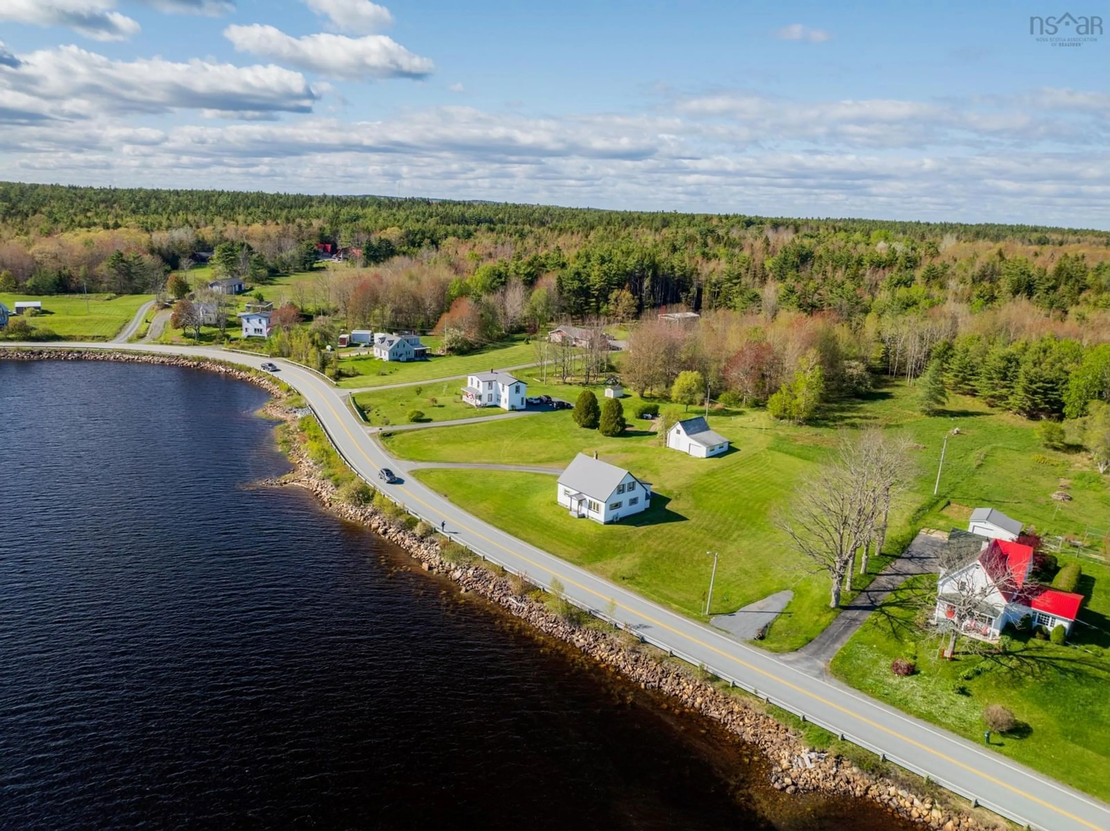 A pic from outside/outdoor area/front of a property/back of a property/a pic from drone, water/lake/river/ocean view for 5260 332 Hwy, Middle Lahave Nova Scotia B4V 3L9