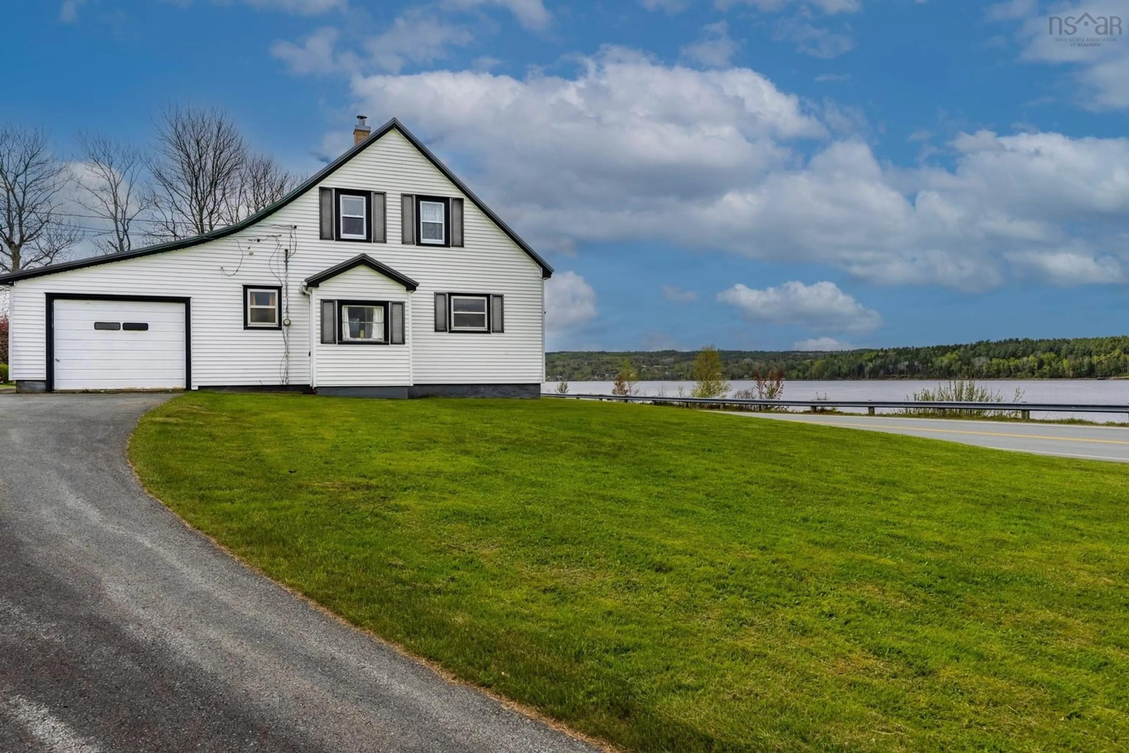 A pic from outside/outdoor area/front of a property/back of a property/a pic from drone, water/lake/river/ocean view for 5260 332 Hwy, Middle Lahave Nova Scotia B4V 3L9