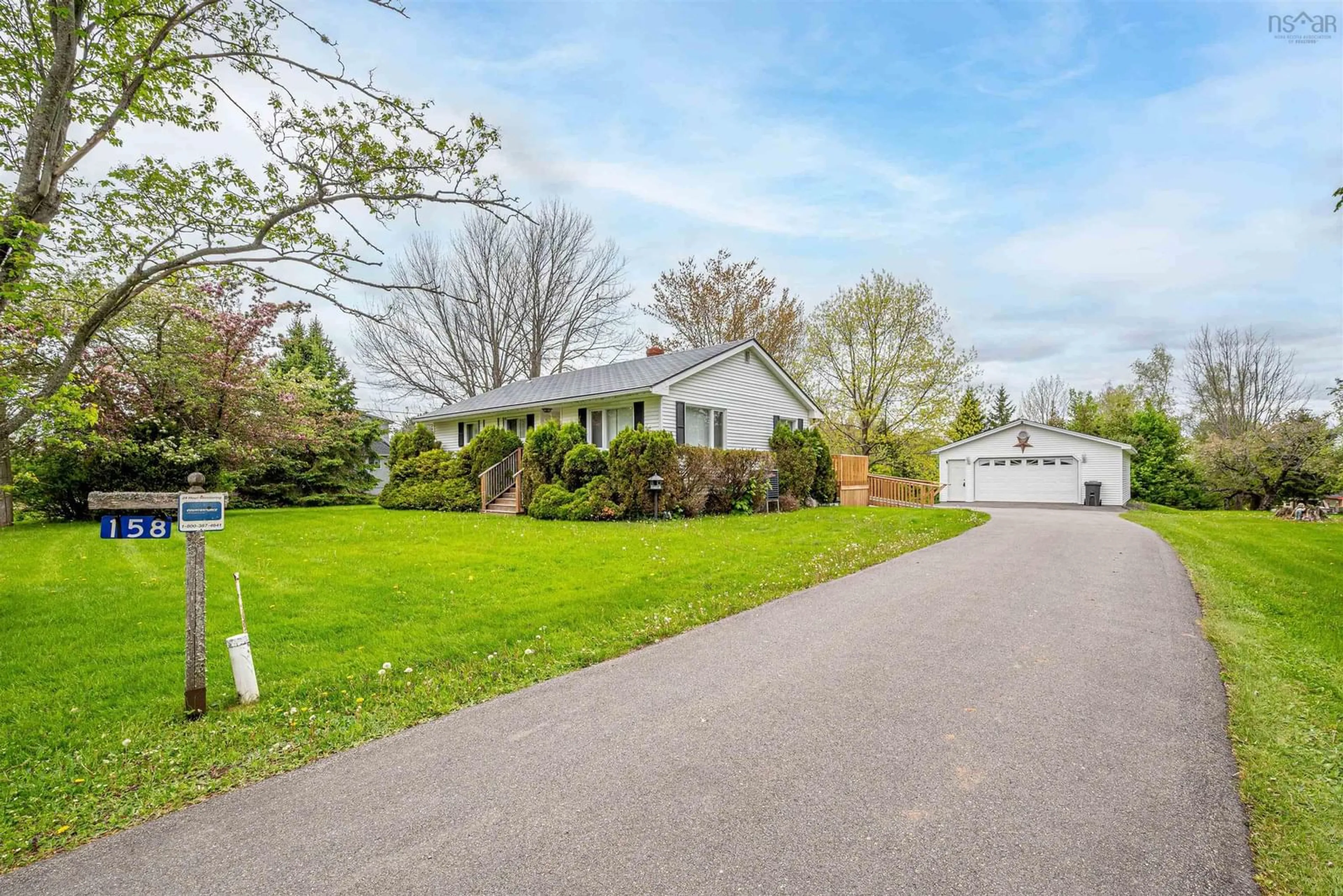 A pic from outside/outdoor area/front of a property/back of a property/a pic from drone, street for 158 Town Rd, Falmouth Nova Scotia B0P 1P0