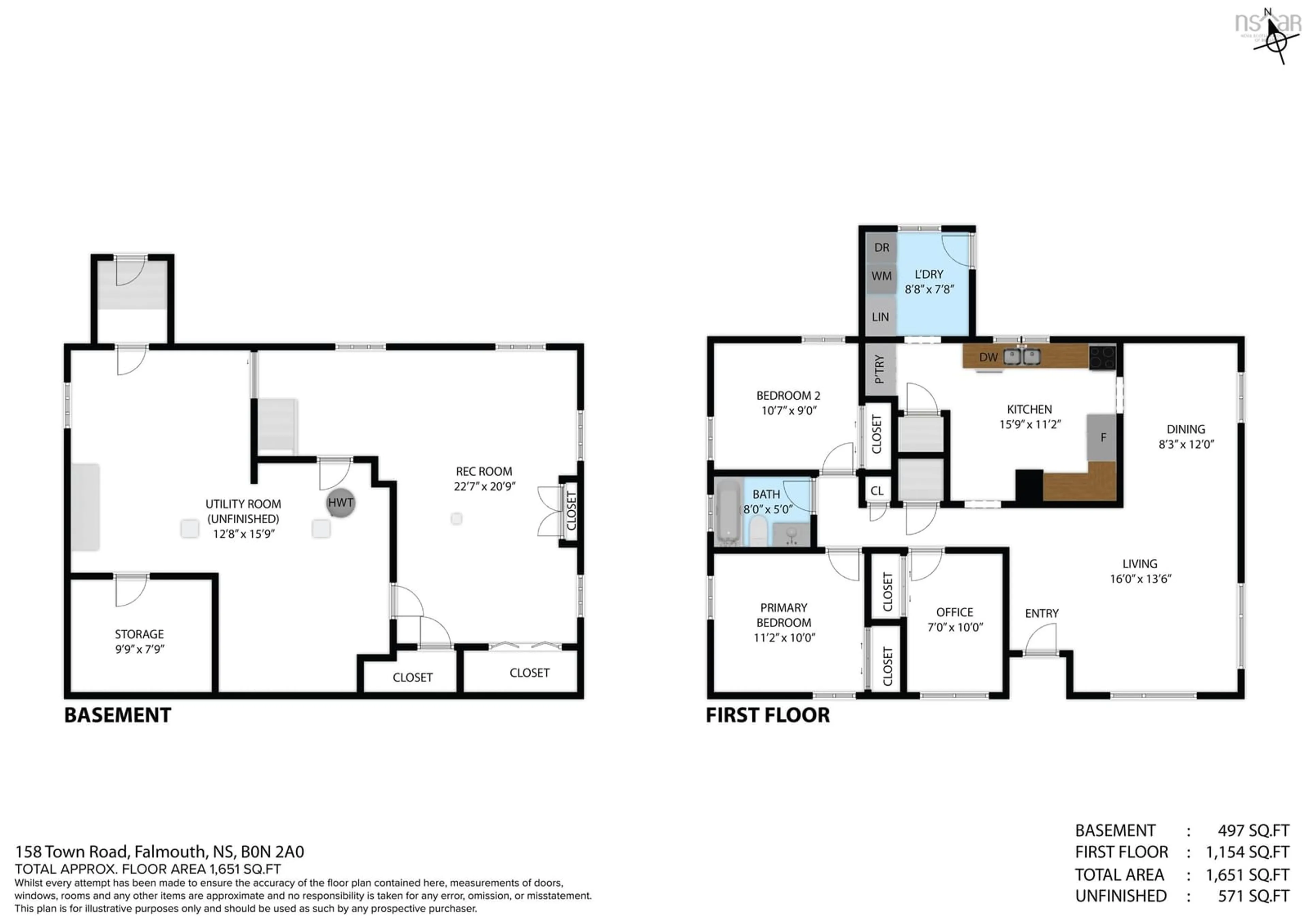 Floor plan for 158 Town Rd, Falmouth Nova Scotia B0P 1P0