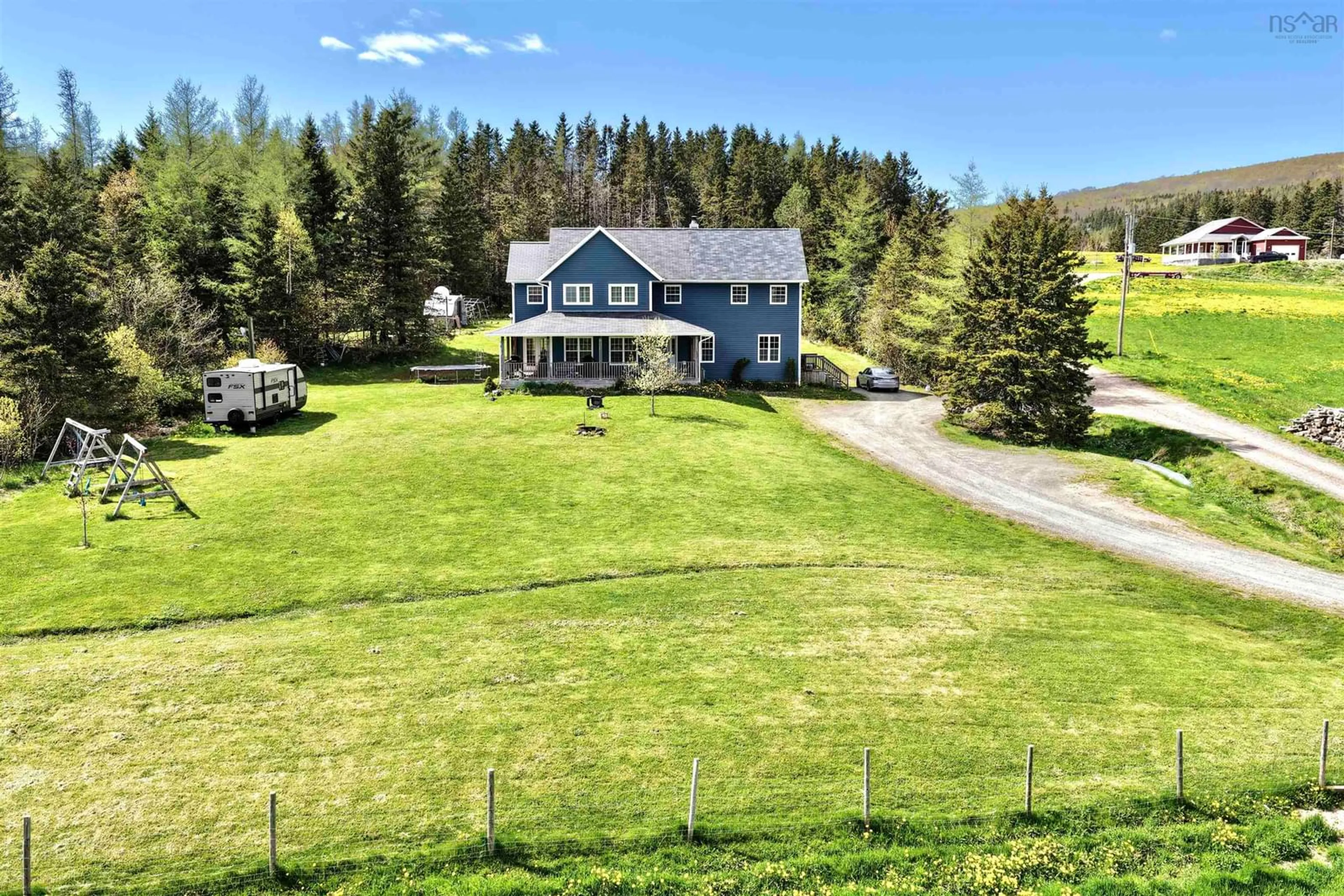 A pic from outside/outdoor area/front of a property/back of a property/a pic from drone, mountain view for 3538 Highway 252, Brook Village Nova Scotia B0E 1X0