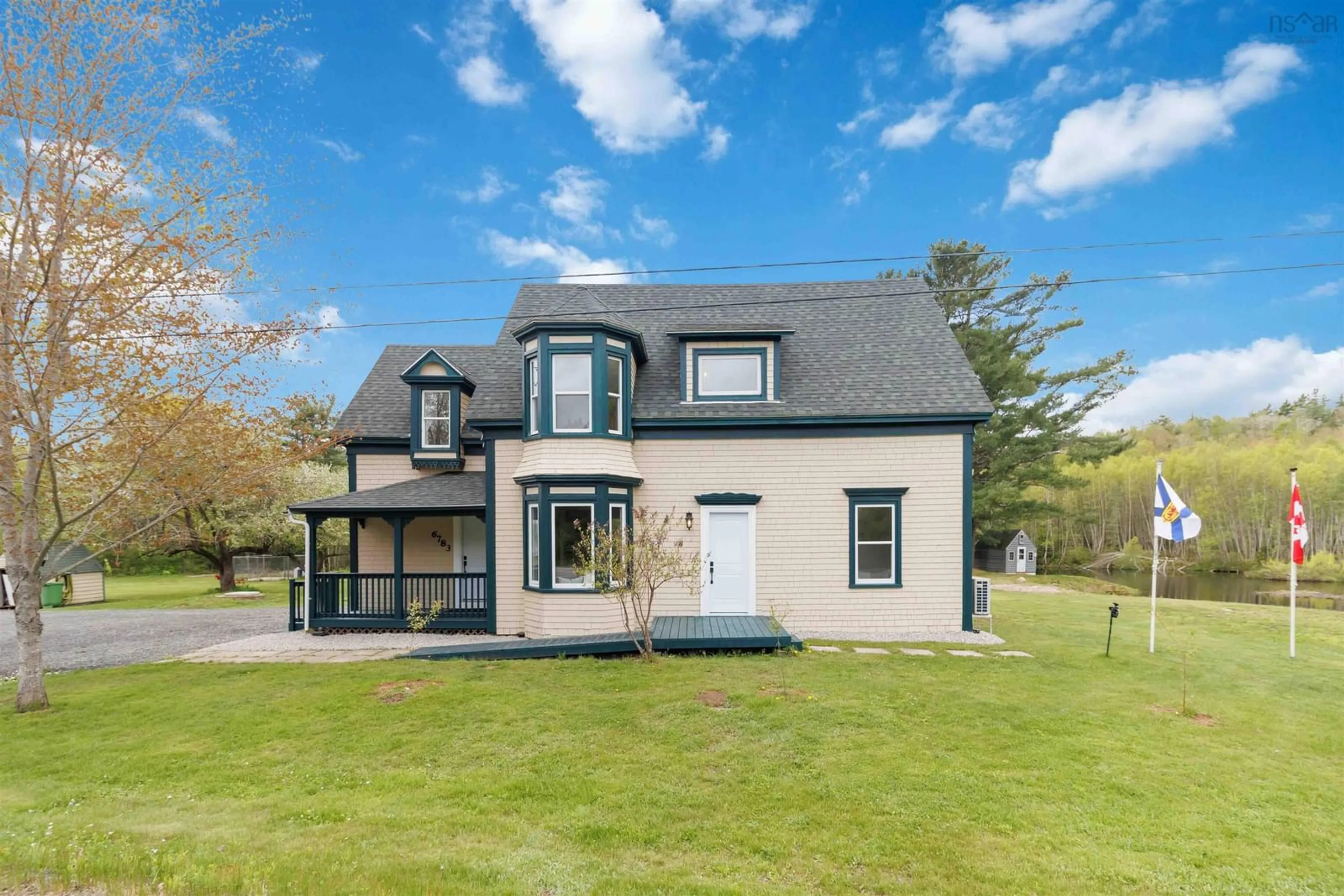 A pic from outside/outdoor area/front of a property/back of a property/a pic from drone, unknown for 6783 Highway 10 Hwy, New Germany Nova Scotia B0R 1E0