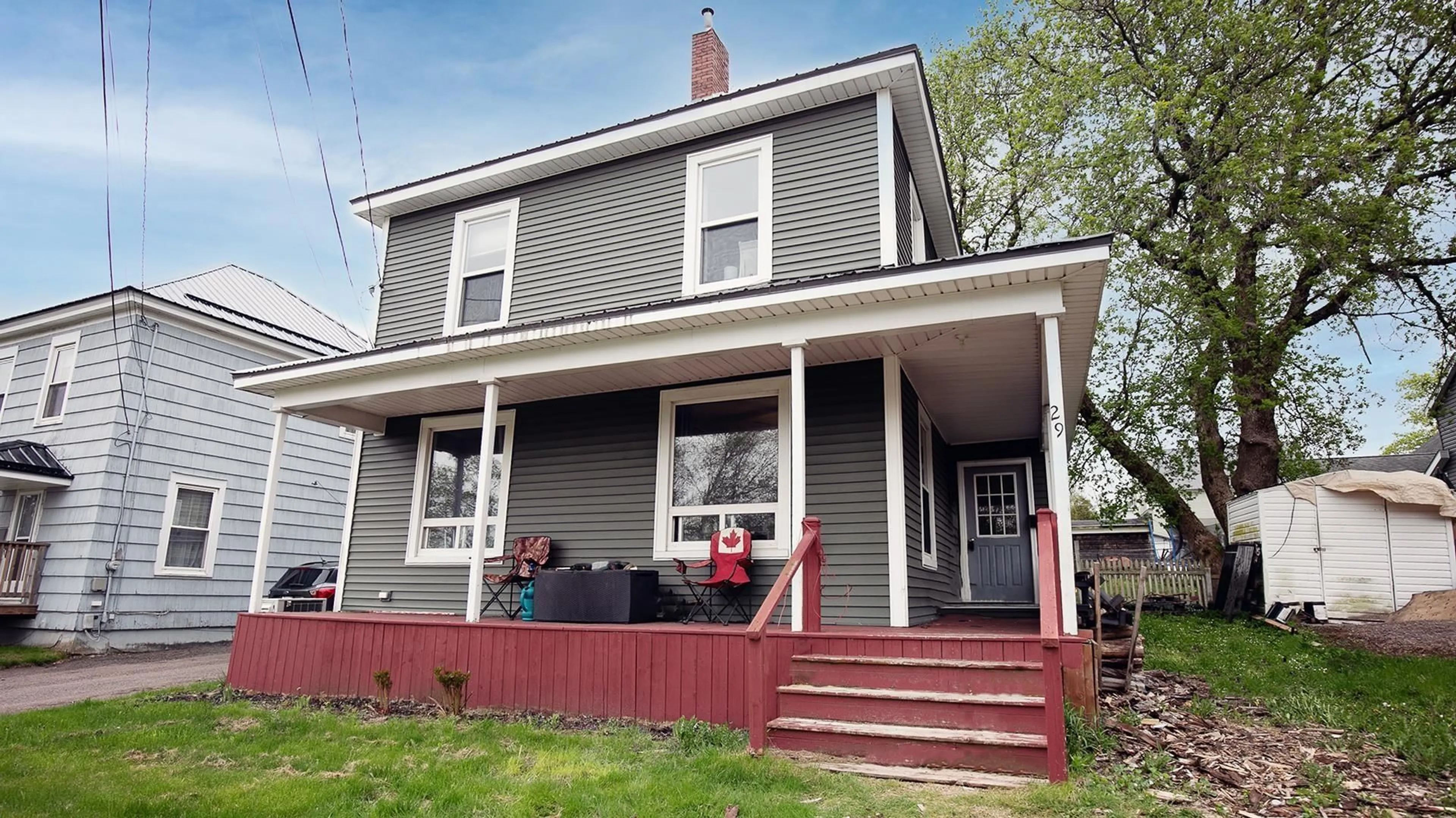 Home with vinyl exterior material, street for 29 Wellington St, Amherst Nova Scotia B4H 2J4