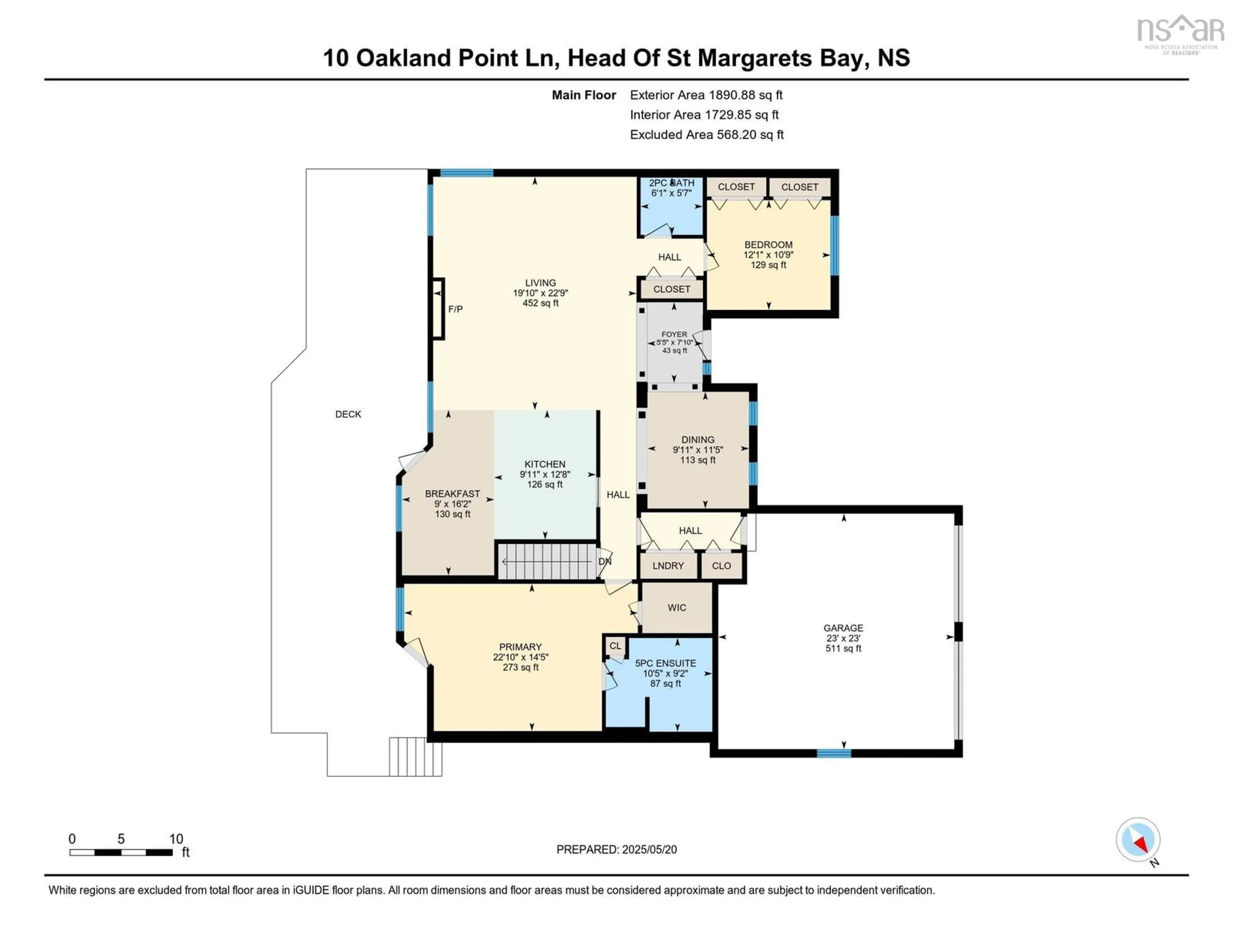 Floor plan for 10 Oakland Point Lane, Head Of St. Margarets Bay Nova Scotia B3Z 2H6