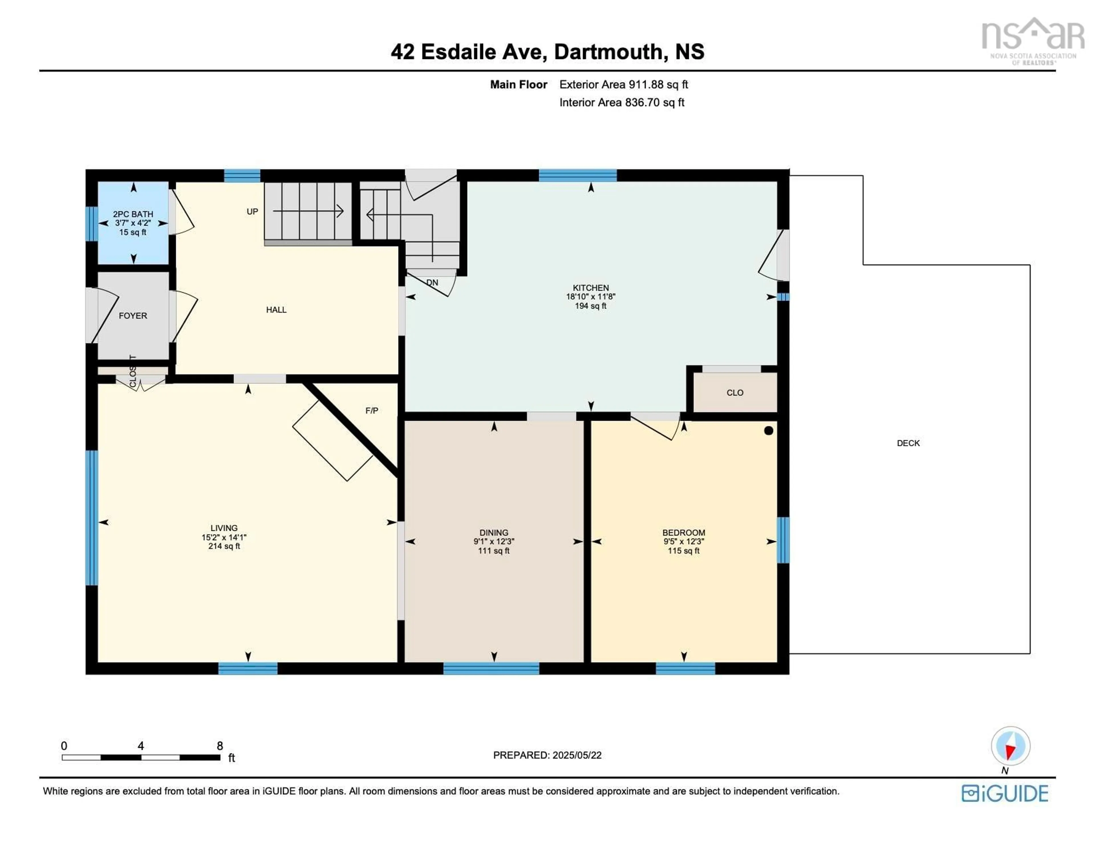 Floor plan for 42 Esdaile Ave, Dartmouth Nova Scotia B2Y 3N6