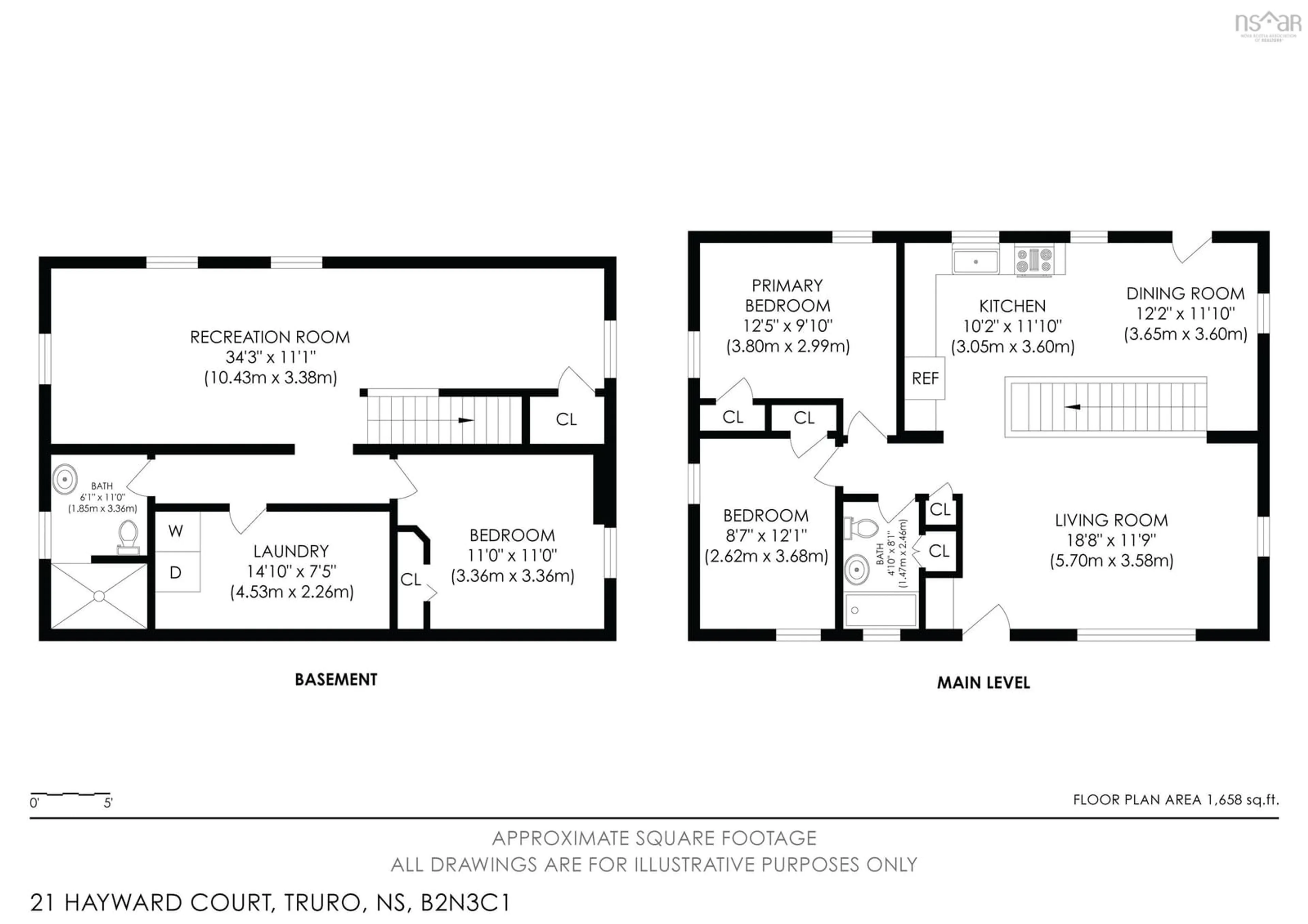 Floor plan for 21 Hayward Crt, Truro Nova Scotia B2N 3C1