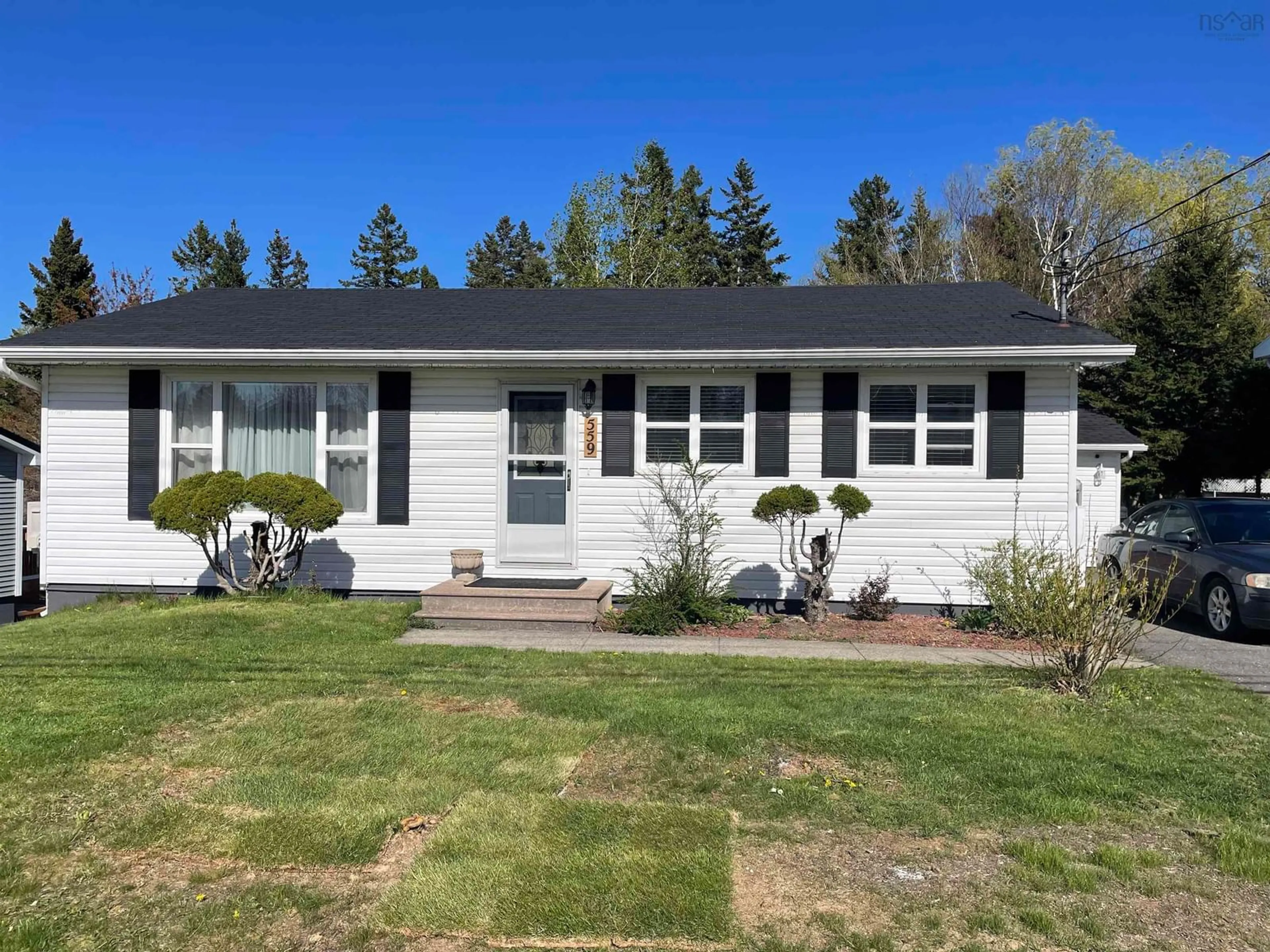 Home with vinyl exterior material, street for 559 Cottage Rd, Sydney Nova Scotia B1P 6S5
