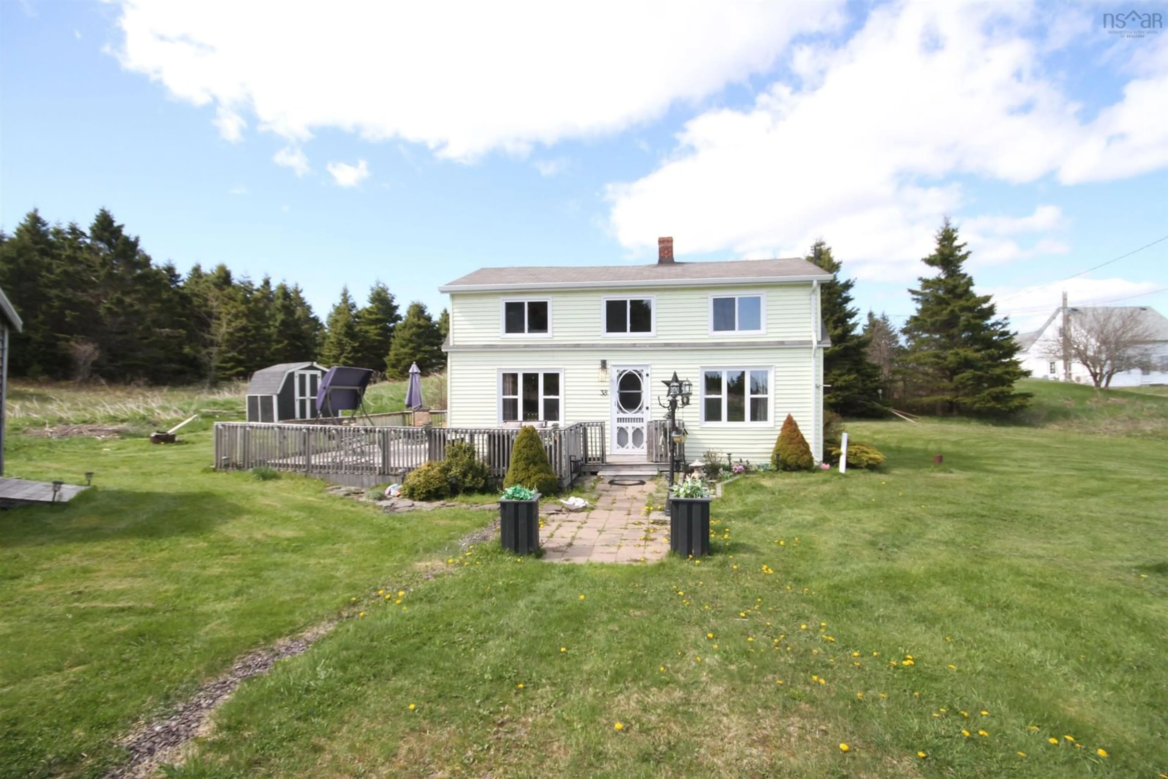 A pic from outside/outdoor area/front of a property/back of a property/a pic from drone, building for 38 Lerues Lane, L'Ardoise Nova Scotia B0E 1S0