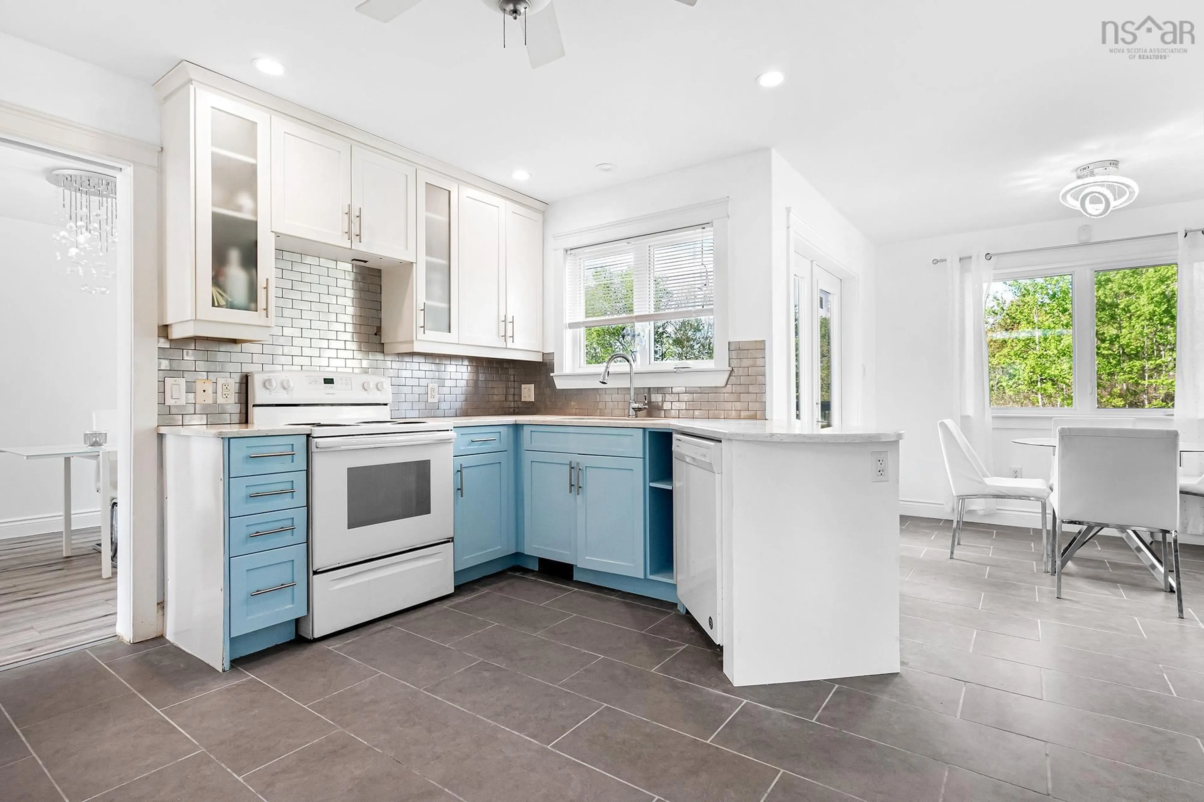 Open concept kitchen, ceramic/tile floor for 983 Windgate Dr, Beaver Bank Nova Scotia B4G 0A7