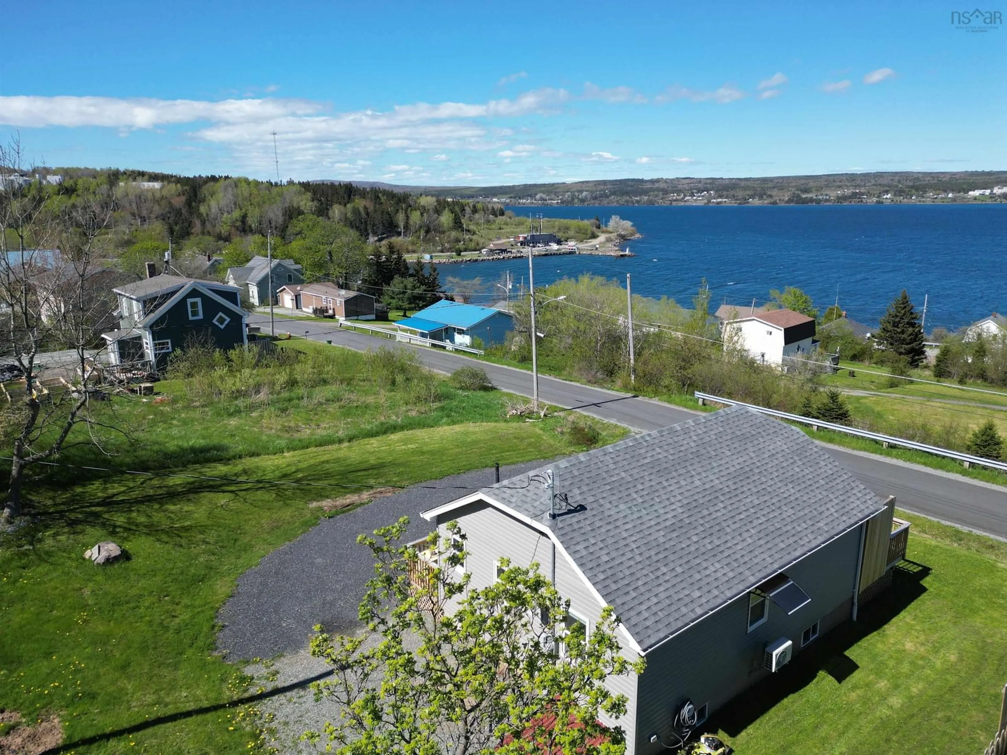 A pic from outside/outdoor area/front of a property/back of a property/a pic from drone, water/lake/river/ocean view for 315 Middle St, Mulgrave Nova Scotia B0E 2G0