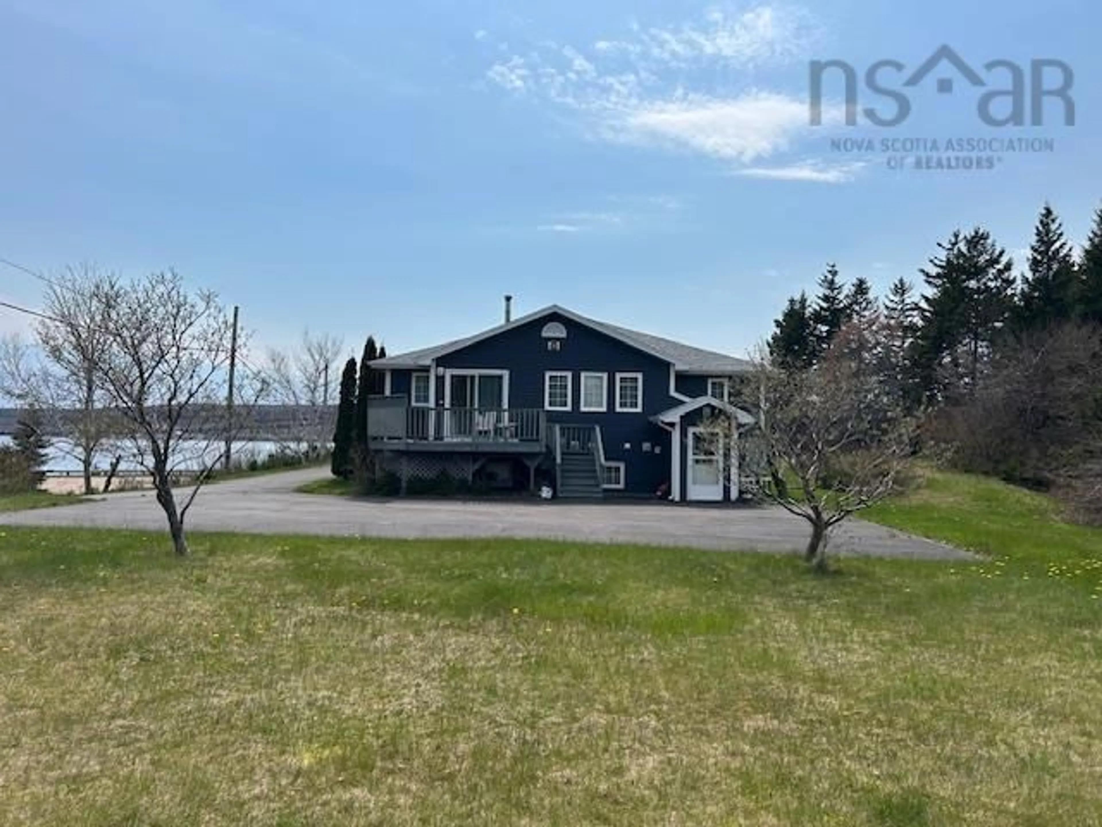 A pic from outside/outdoor area/front of a property/back of a property/a pic from drone, water/lake/river/ocean view for 2 Hillcrest Dr, Port Hawkesbury Nova Scotia B9A 1Z9