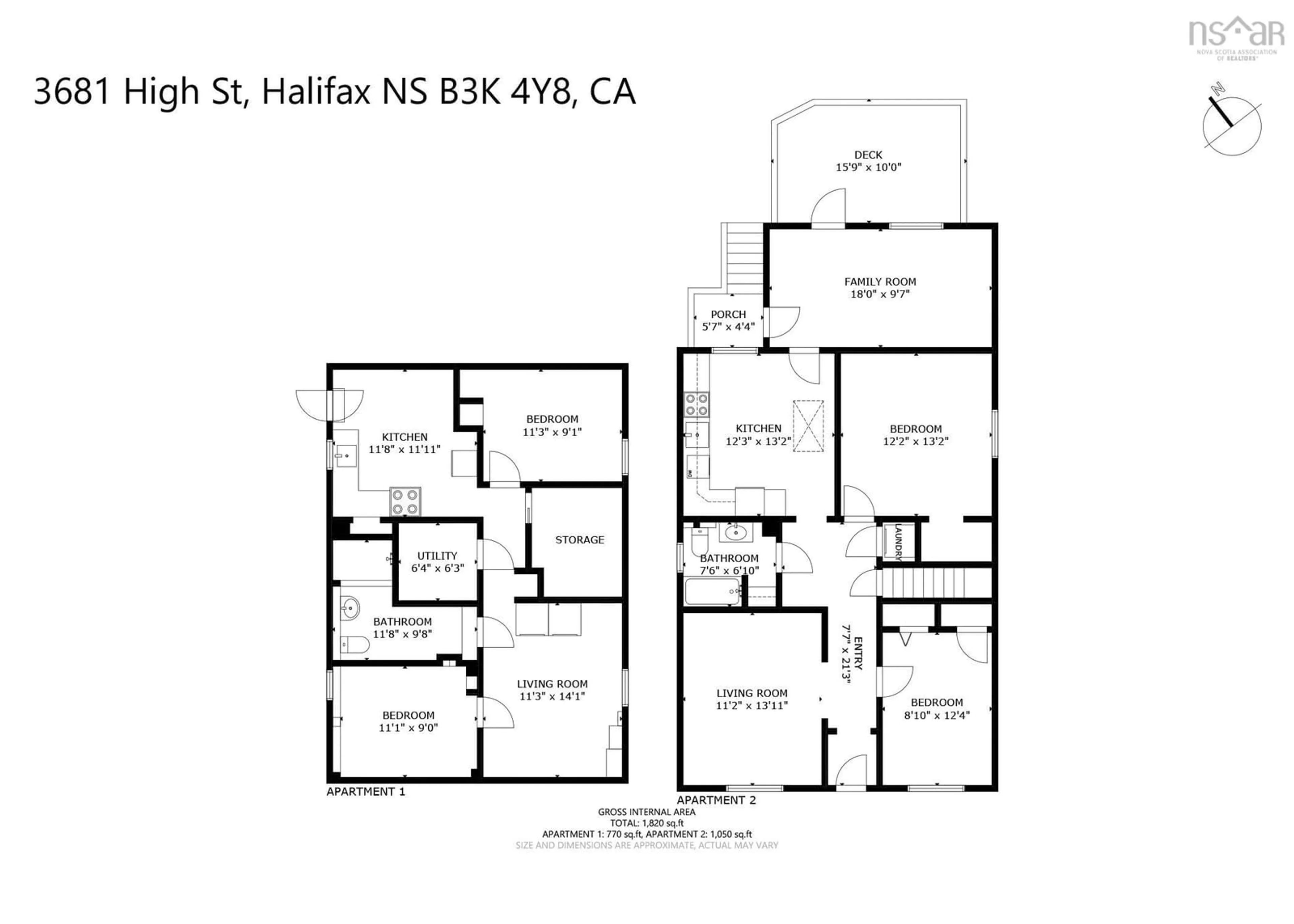 Floor plan for 3681 High St, Halifax Peninsula Nova Scotia B3K 4Y8