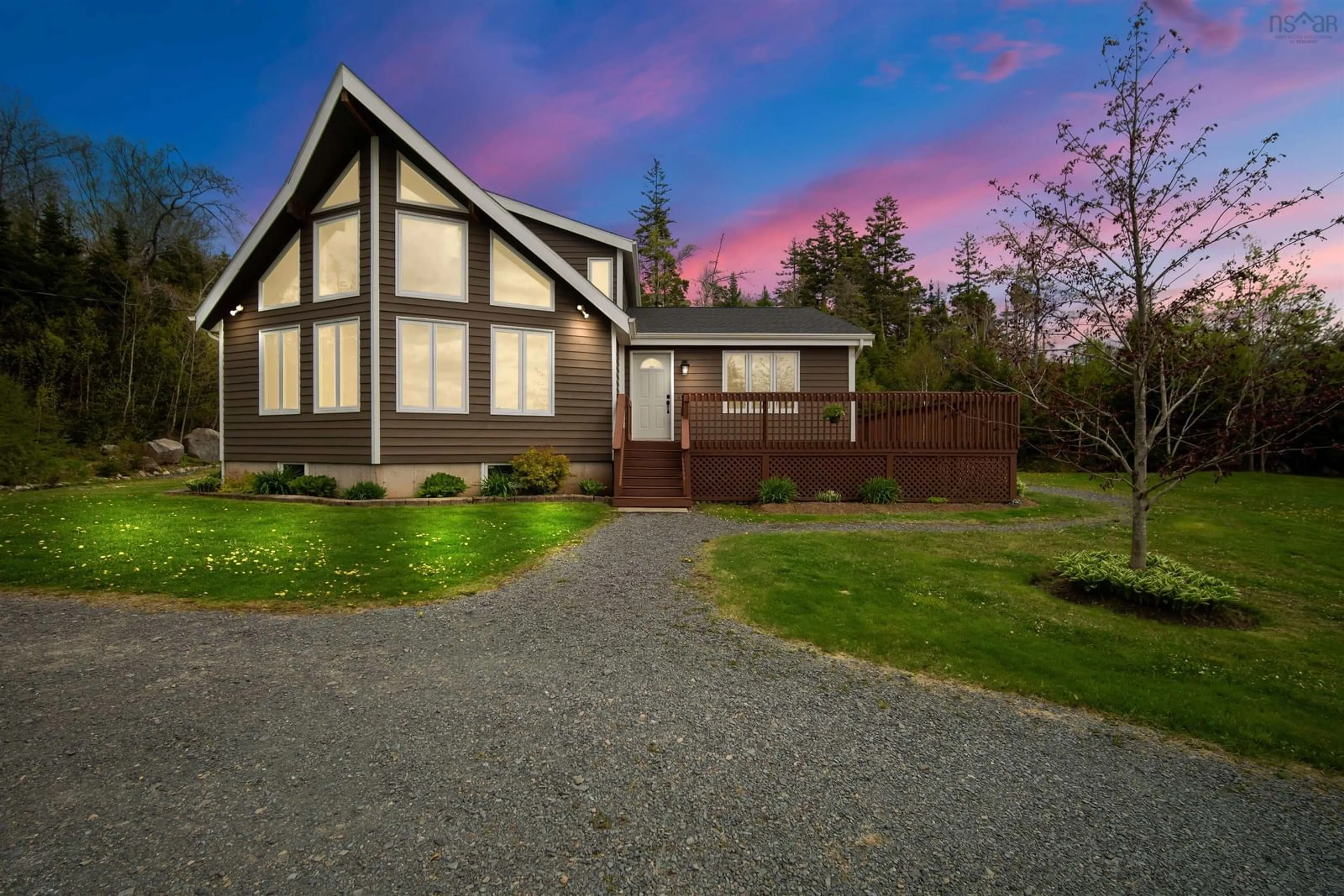 Home with vinyl exterior material, mountain view for 16 Forest Glade Dr, Hatchet Lake Nova Scotia B3T 1R6