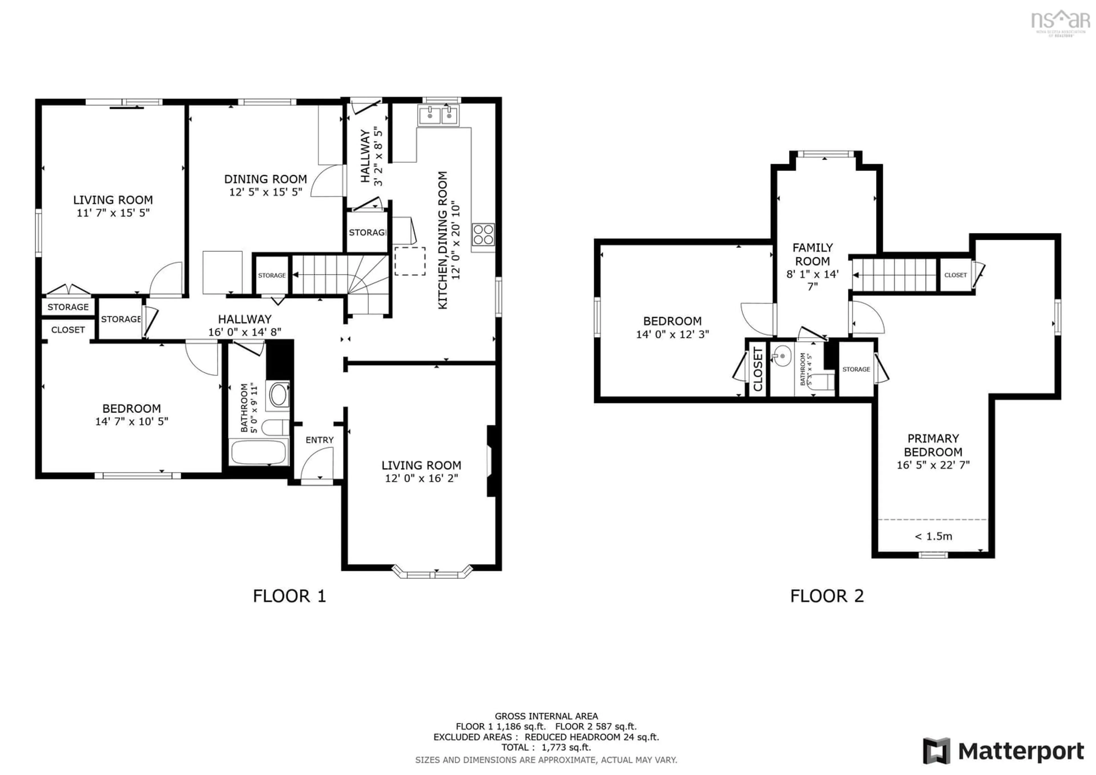 Floor plan for 22 Regent St, Amherst Nova Scotia B4H 3S7