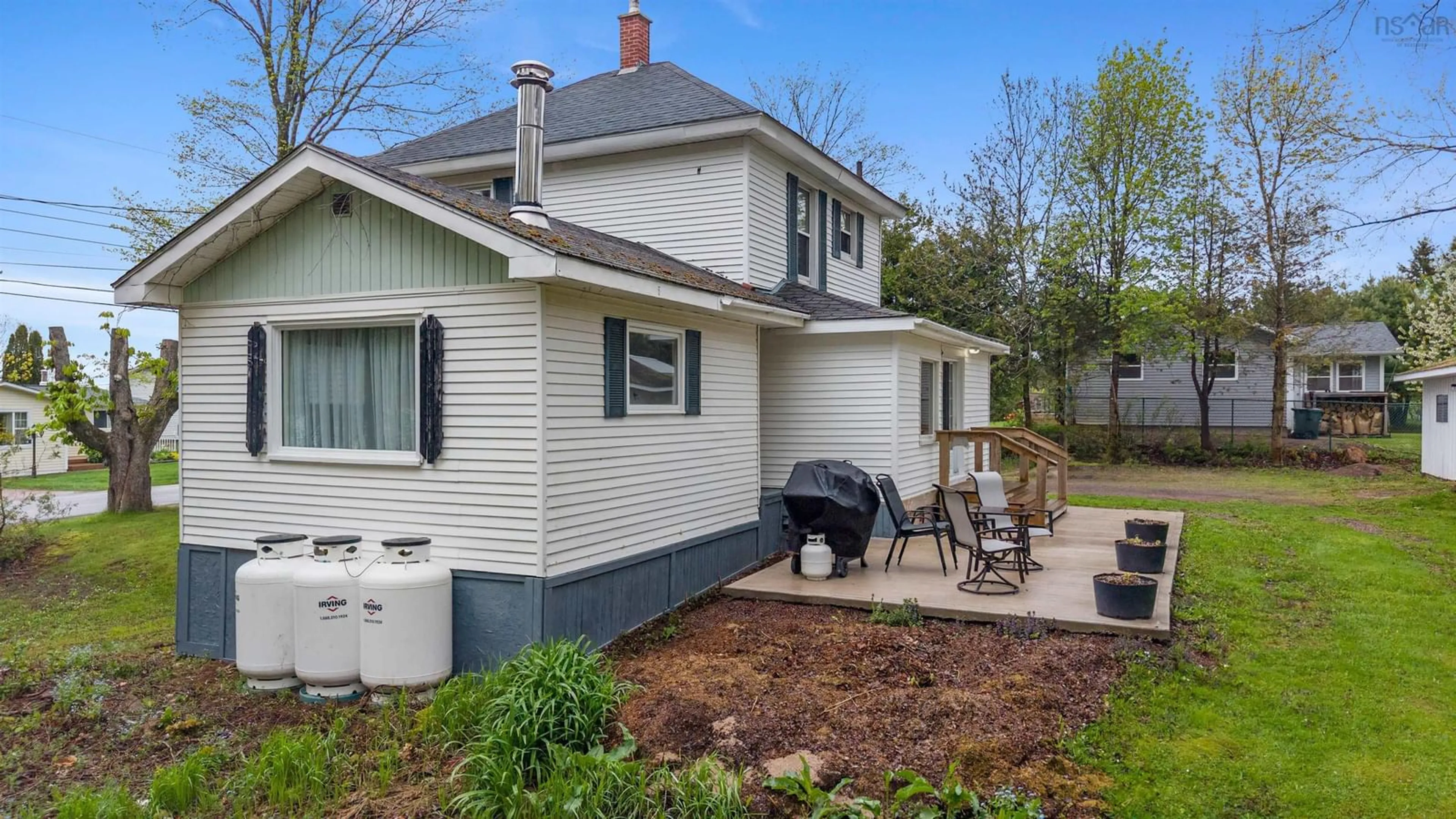 Home with vinyl exterior material, street for 11 Durley St, Amherst Nova Scotia B4H 2B2
