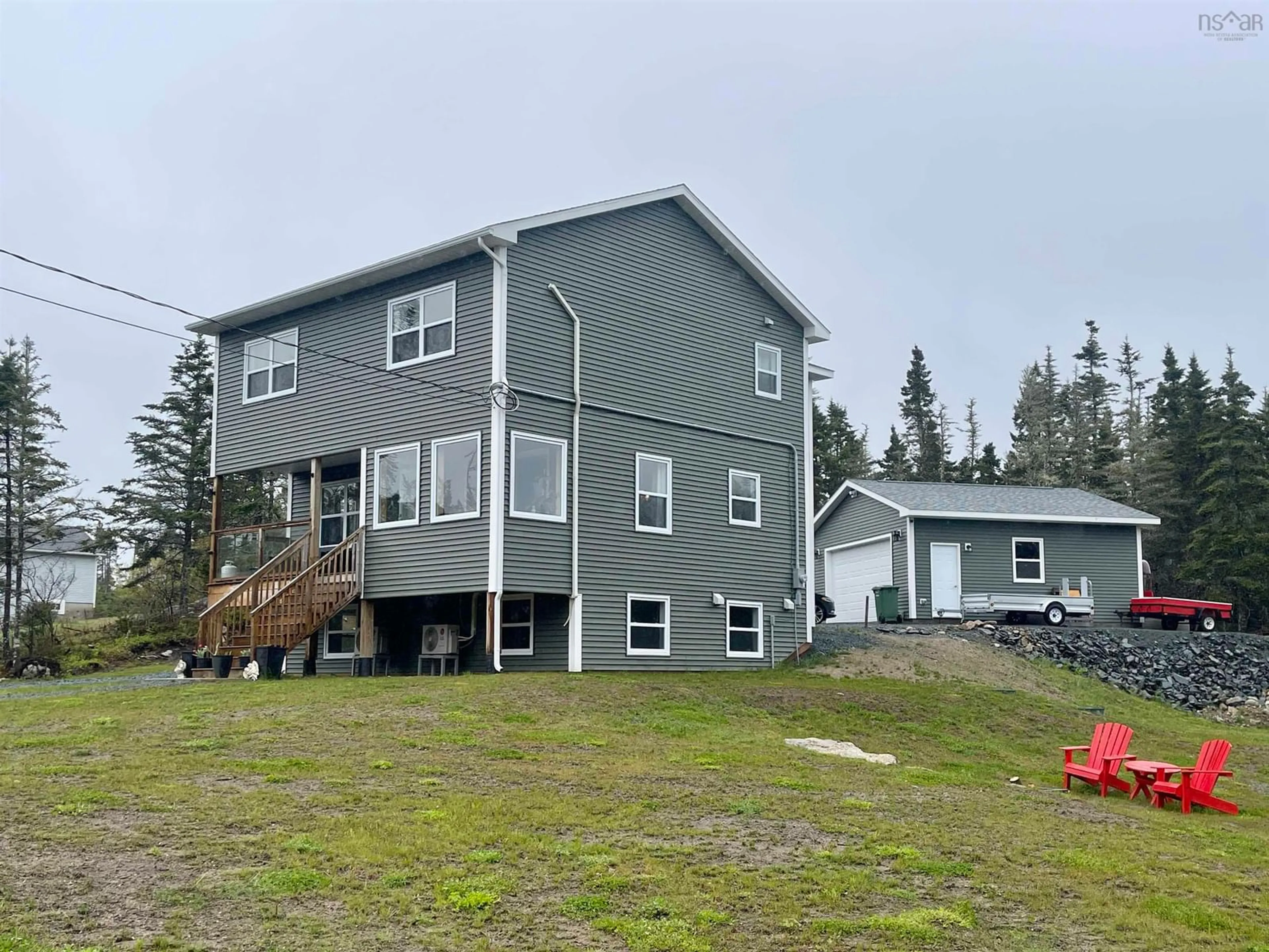 A pic from outside/outdoor area/front of a property/back of a property/a pic from drone, building for 136 Middle Village Rd, West Dover Nova Scotia B3Z 3T3
