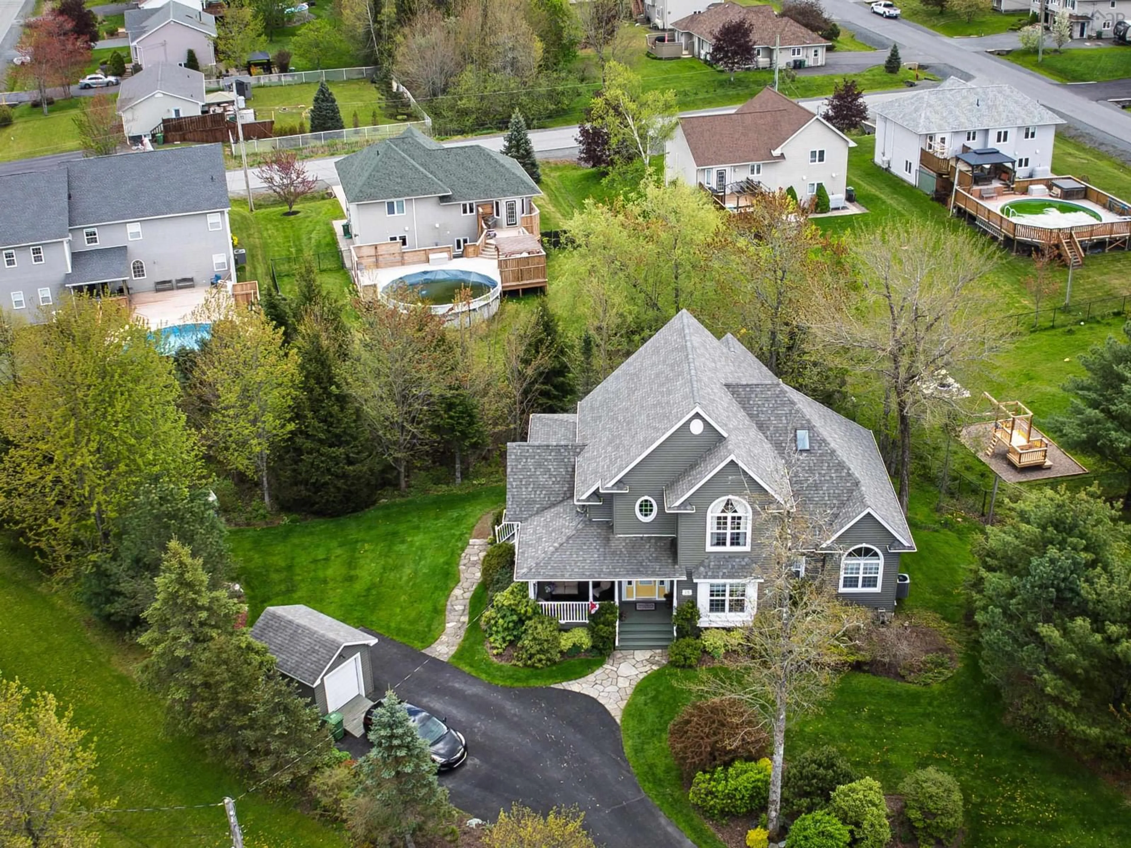 A pic from outside/outdoor area/front of a property/back of a property/a pic from drone, street for 15 Evergreen Cres, Lantz Nova Scotia B2S 1V9