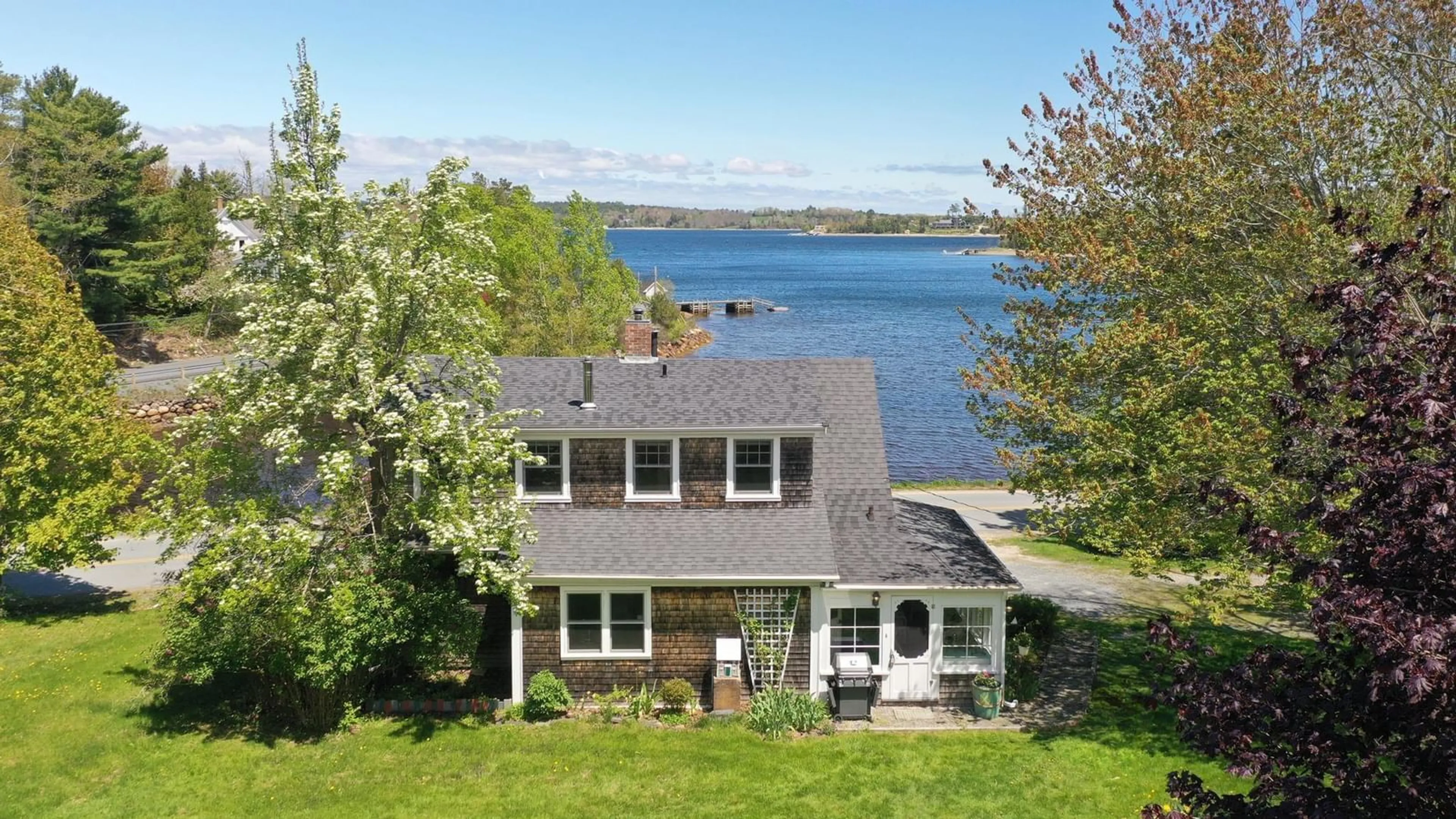 A pic from outside/outdoor area/front of a property/back of a property/a pic from drone, water/lake/river/ocean view for 20 Maders Cove Rd, Maders Cove Nova Scotia B0J 2E0