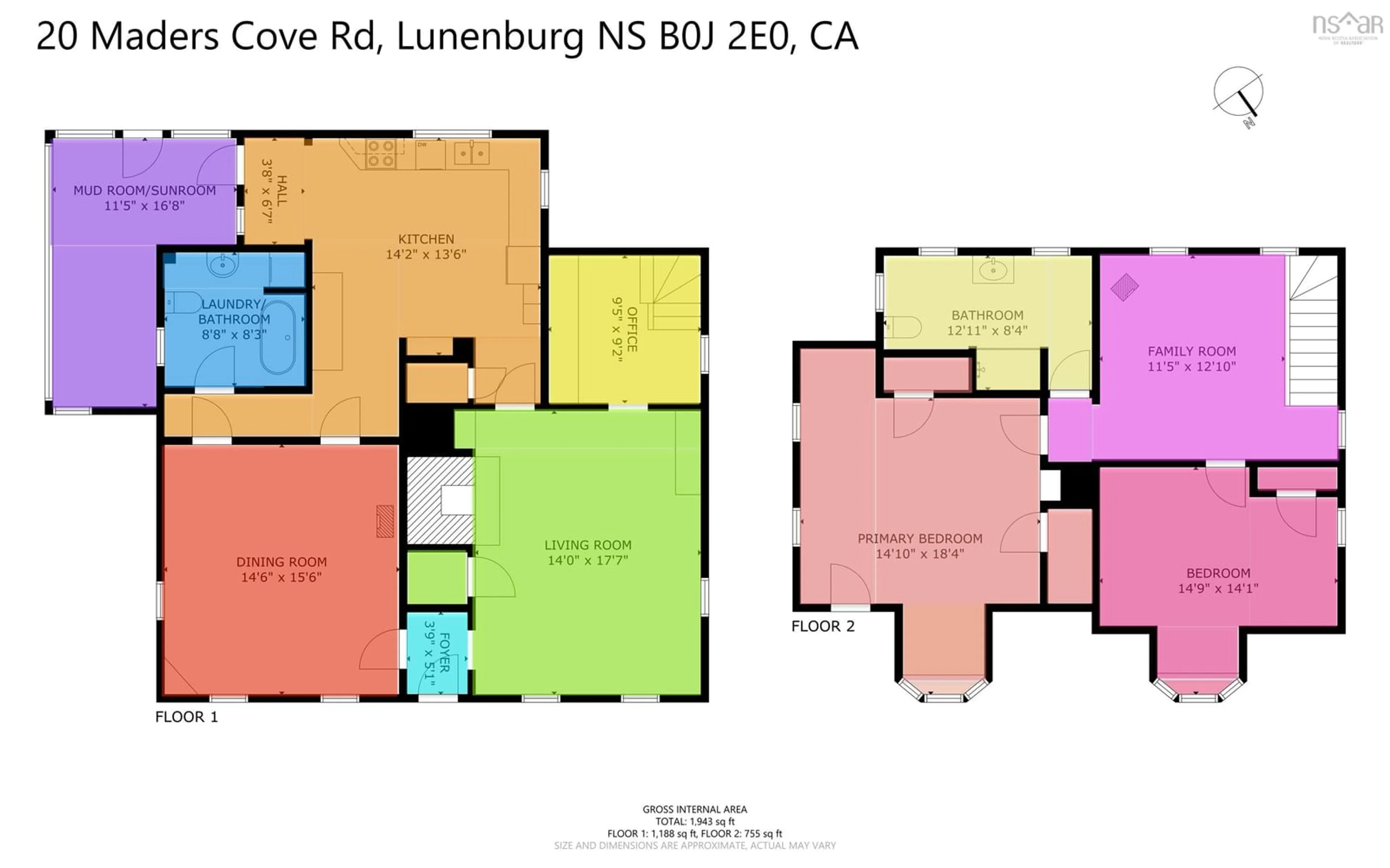 Floor plan for 20 Maders Cove Rd, Maders Cove Nova Scotia B0J 2E0