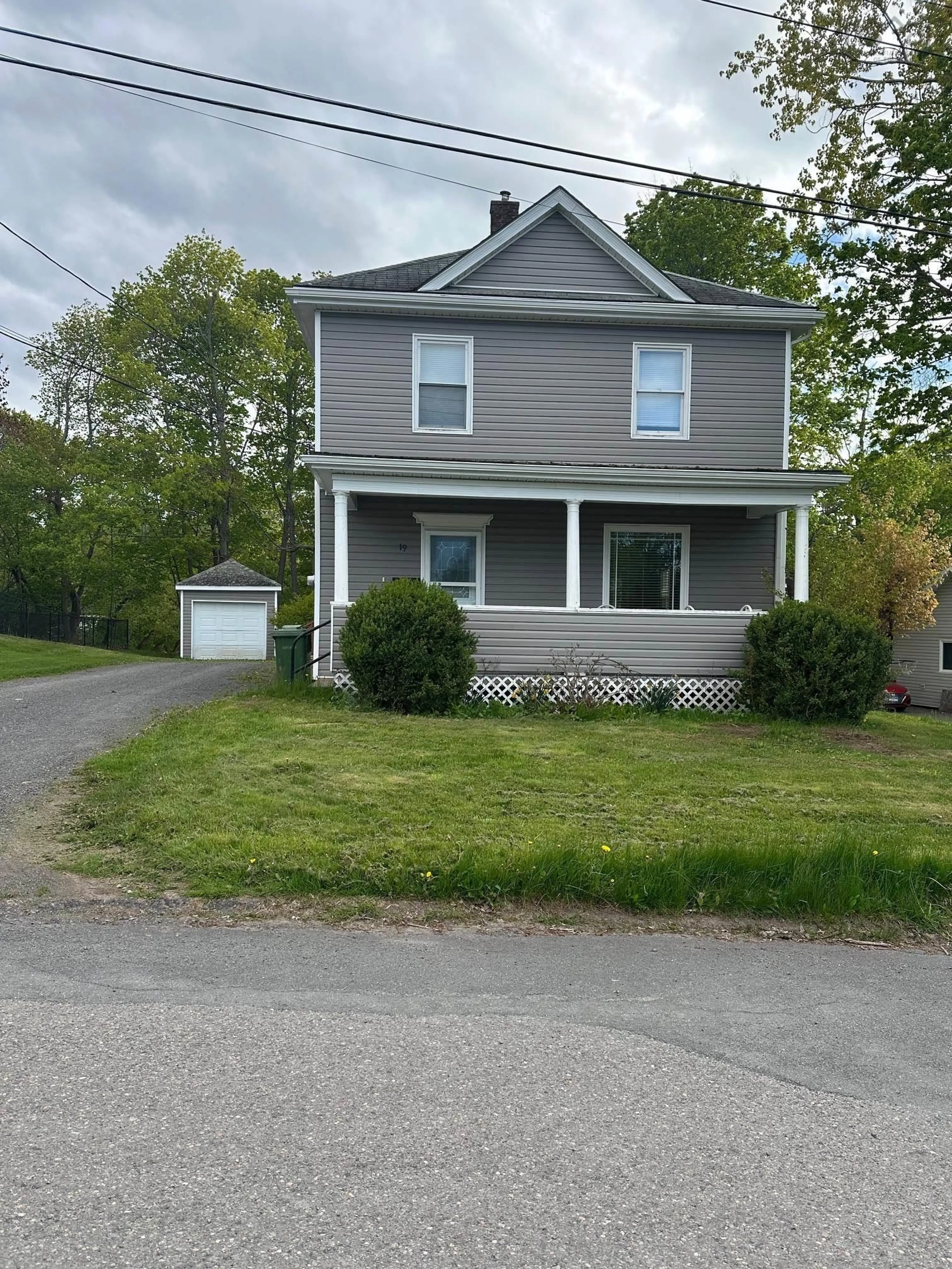 Home with vinyl exterior material, street for 19 Rose Auburn Ave, New Glasgow Nova Scotia B2H 4C9