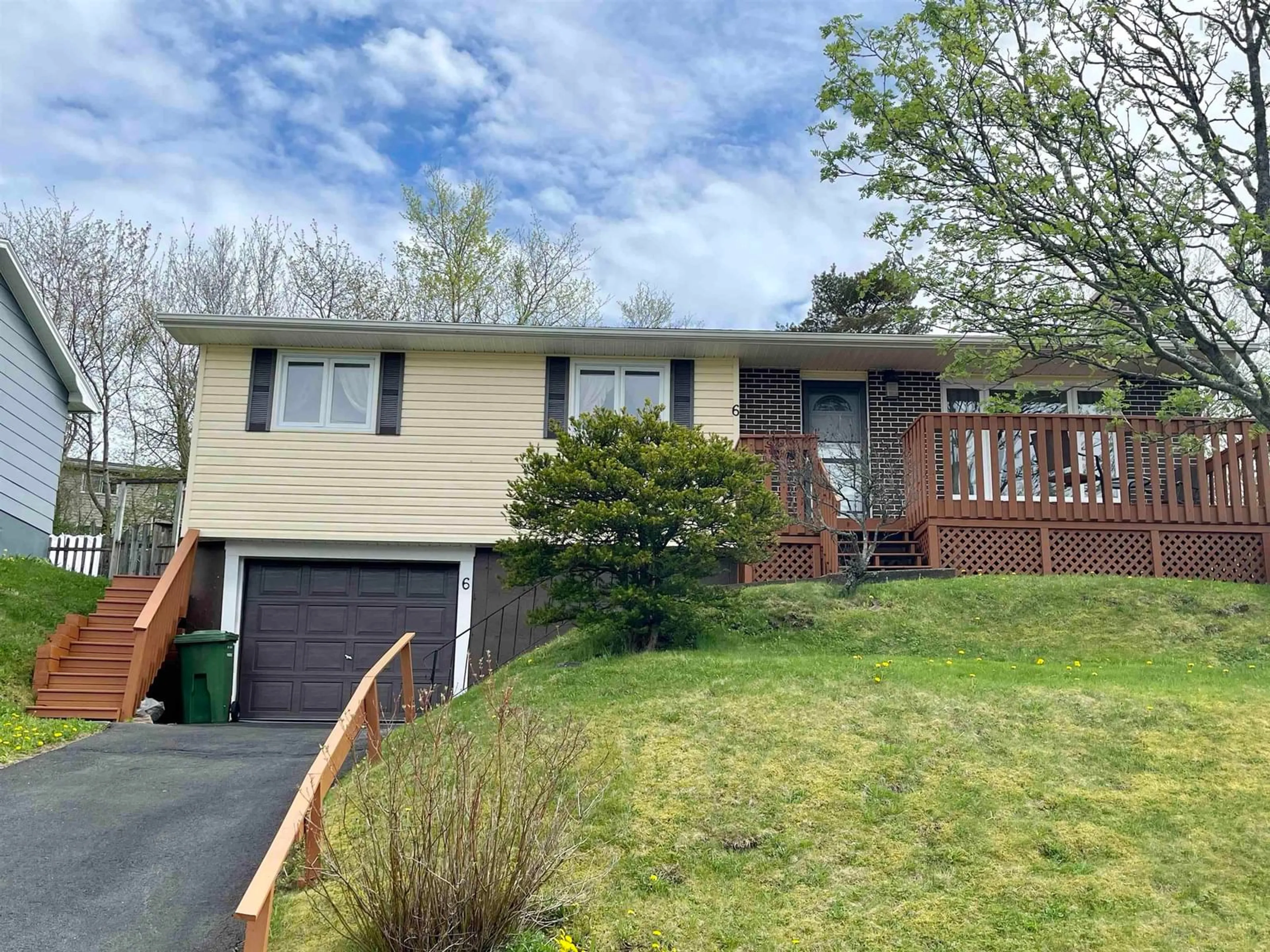 Home with vinyl exterior material, street for 6 Cross Rd, Dartmouth Nova Scotia B2W 3G9