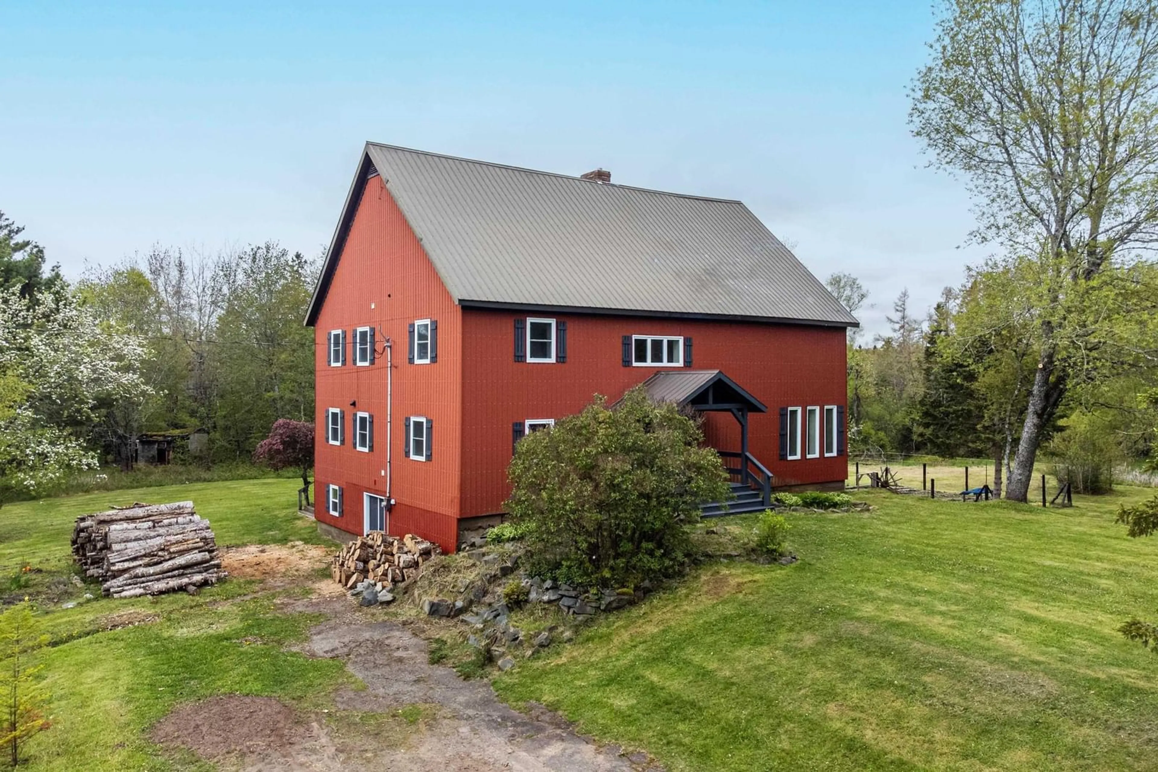 A pic from outside/outdoor area/front of a property/back of a property/a pic from drone, building for 1396 Stewiacke Rd, West St. Andrews Nova Scotia B0N 2J0