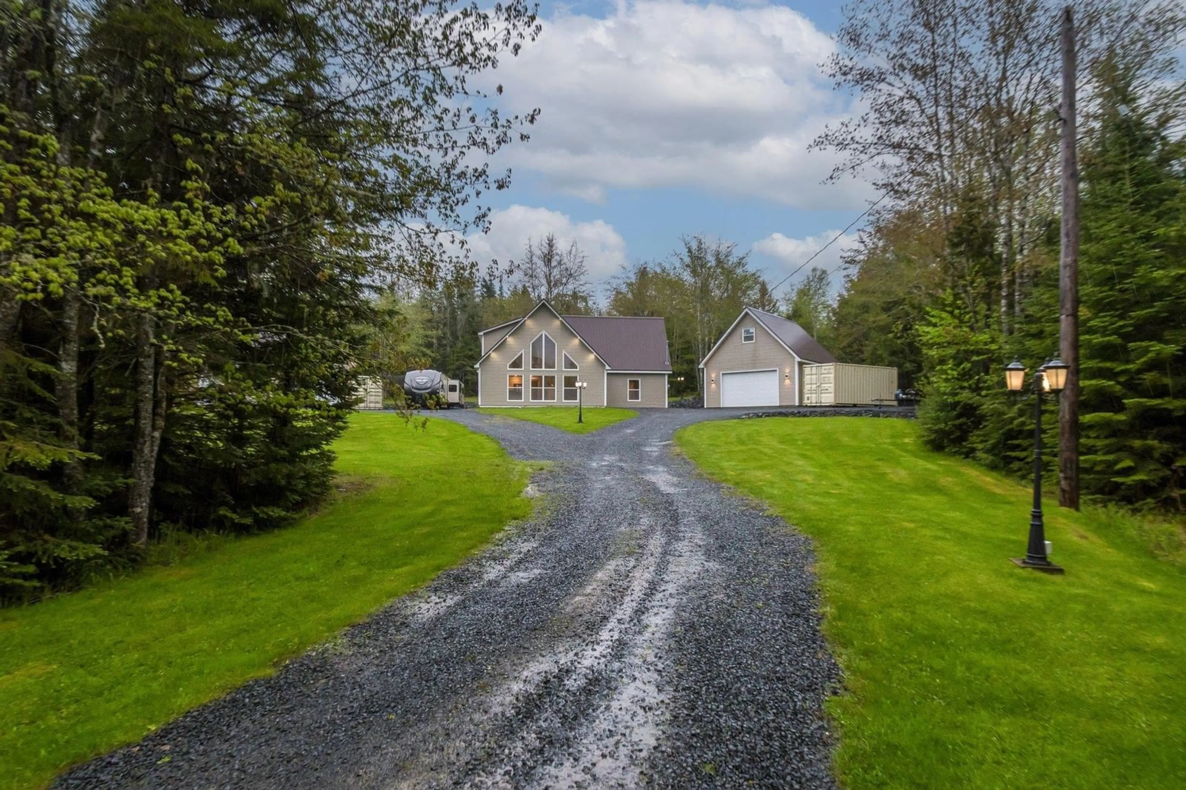 A pic from outside/outdoor area/front of a property/back of a property/a pic from drone, street for 660 St Andrews River Rd, Shubenacadie East Nova Scotia B0N 2H0