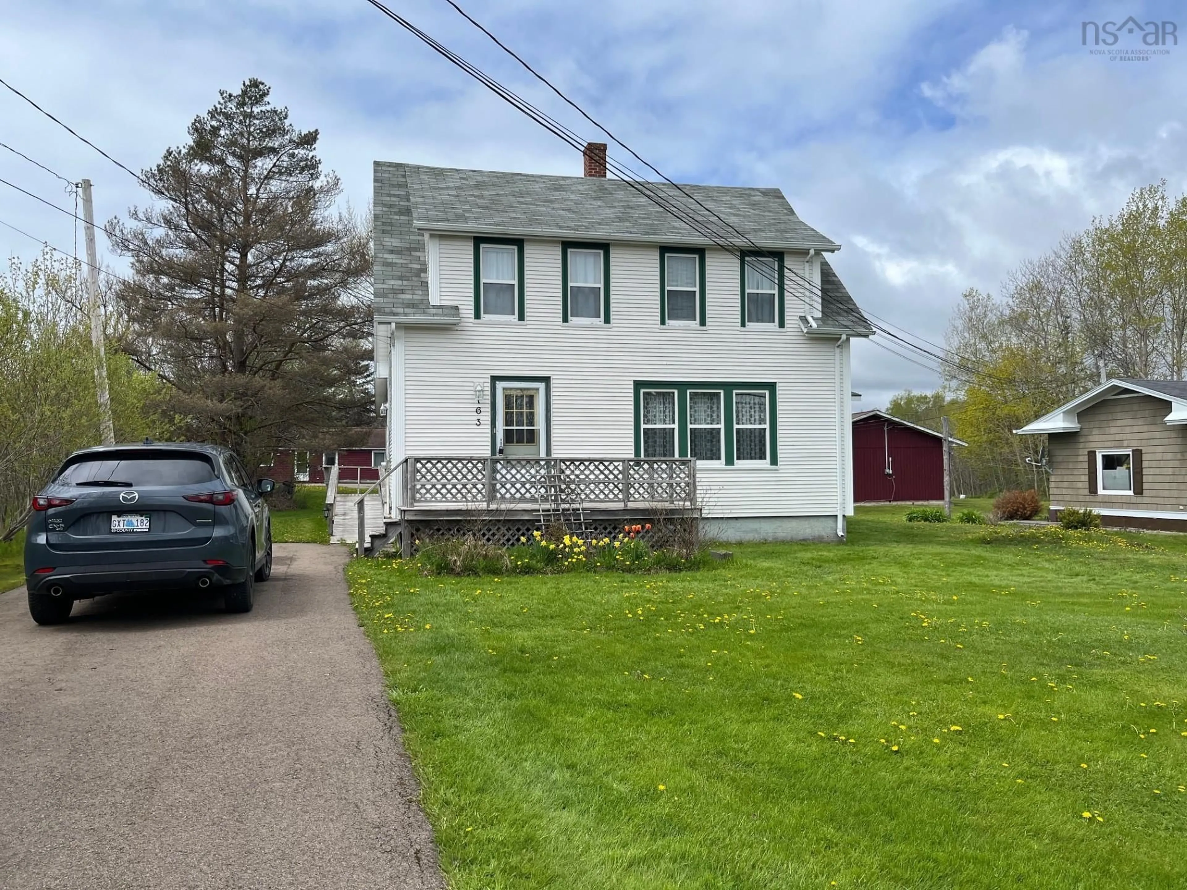 A pic from outside/outdoor area/front of a property/back of a property/a pic from drone, street for 163 Twining St, Baddeck Nova Scotia B0E 1B0