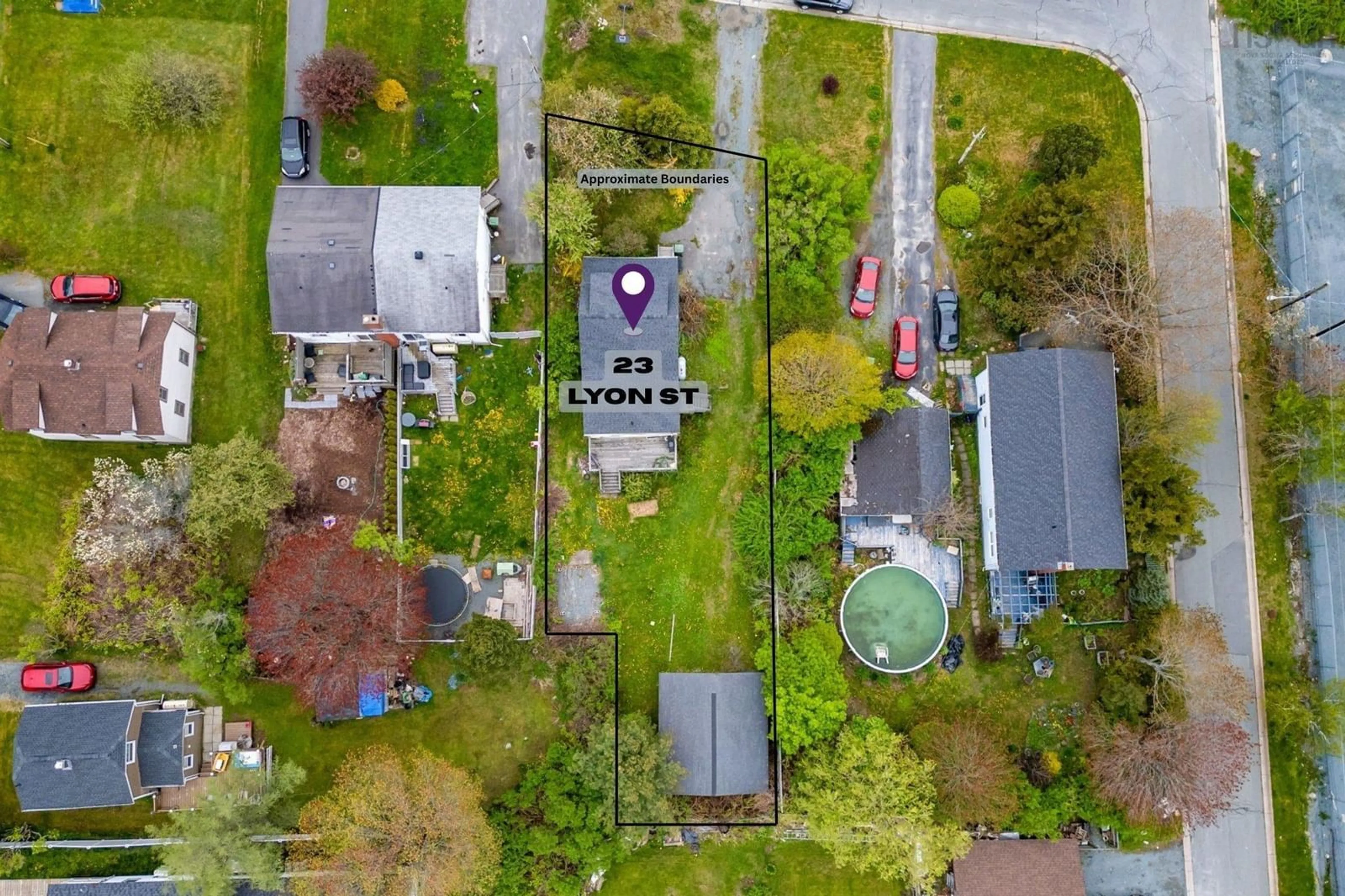 A pic from outside/outdoor area/front of a property/back of a property/a pic from drone, street for 23 Lyon St, Woodside Nova Scotia B2W 1C8