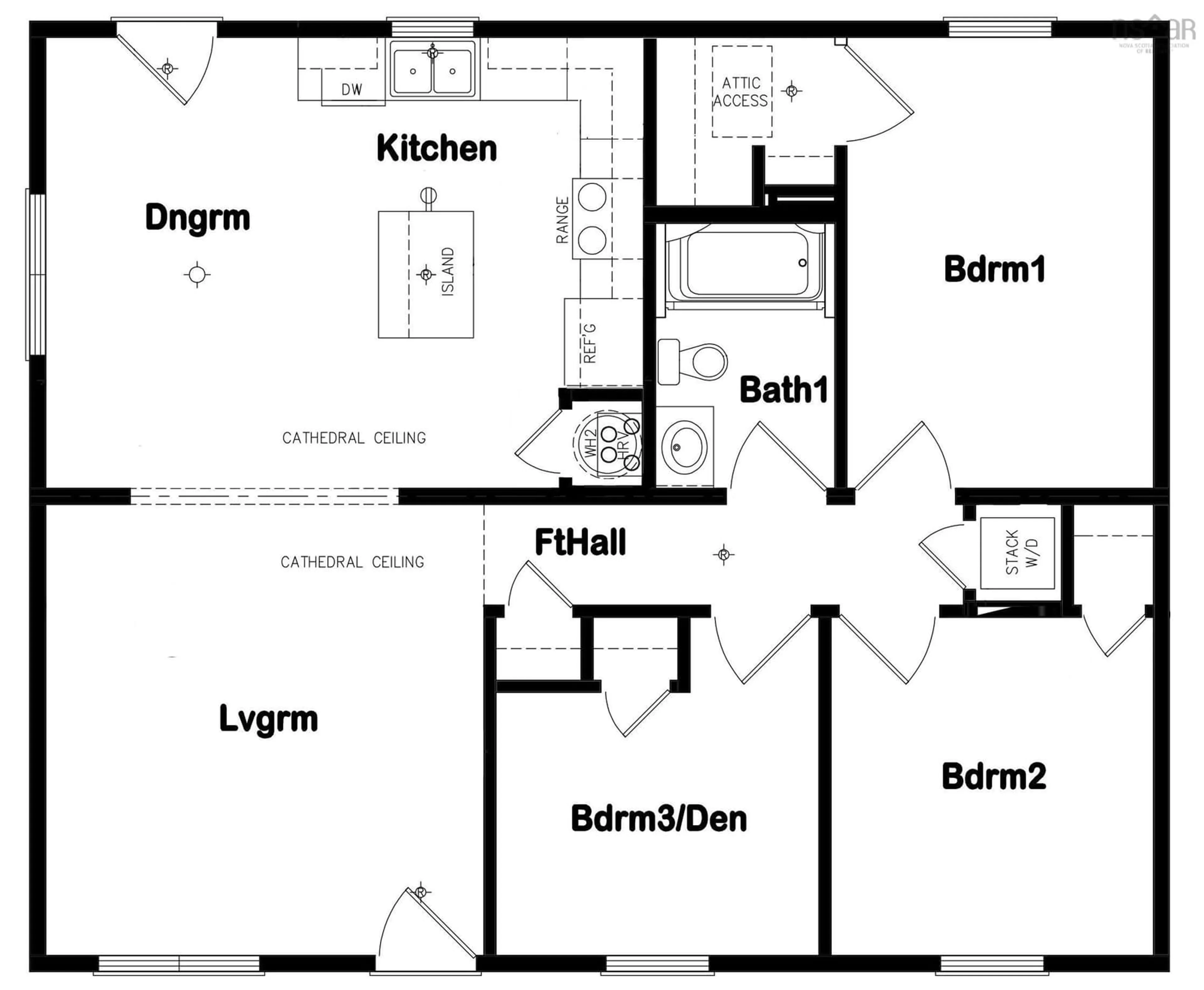 Floor plan for 43 Russell St, Amherst Nova Scotia B4H 2S5