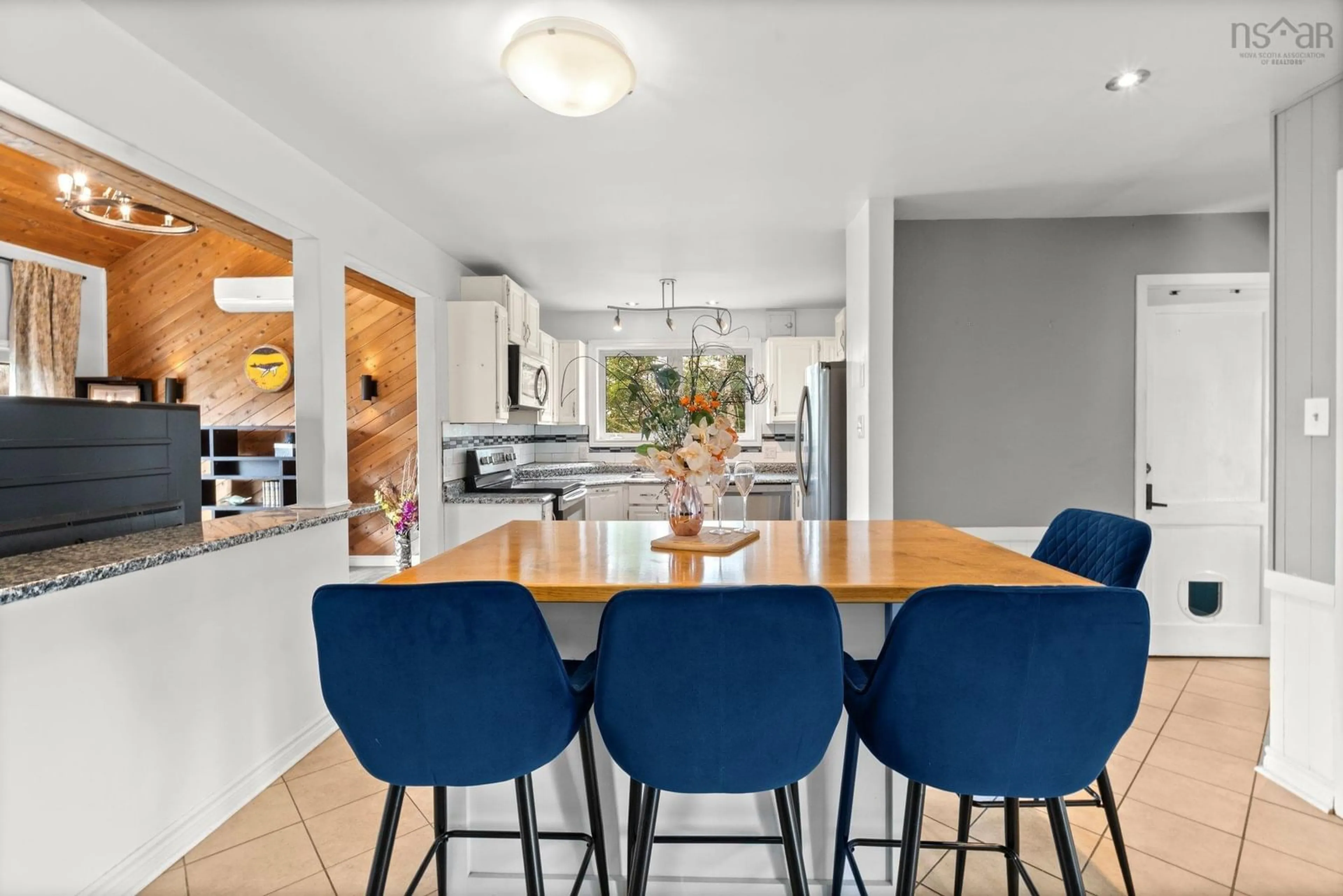 Open concept kitchen, ceramic/tile floor for 46 Adams Dr, Hackett's Cove Nova Scotia B3Z 3L8