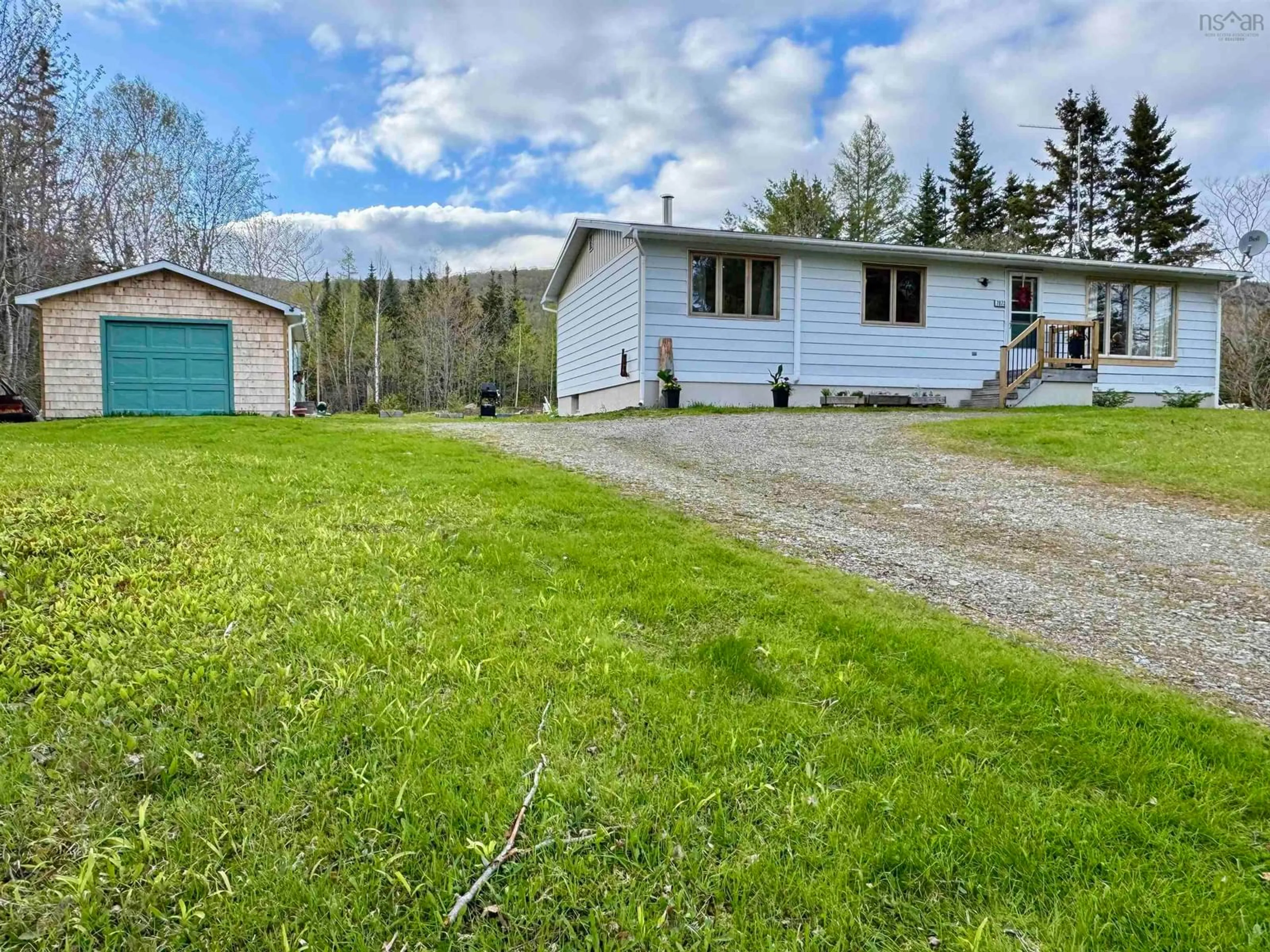 A pic from outside/outdoor area/front of a property/back of a property/a pic from drone, unknown for 7873 Highway 105, Blues Mills Nova Scotia B0E 2Y0