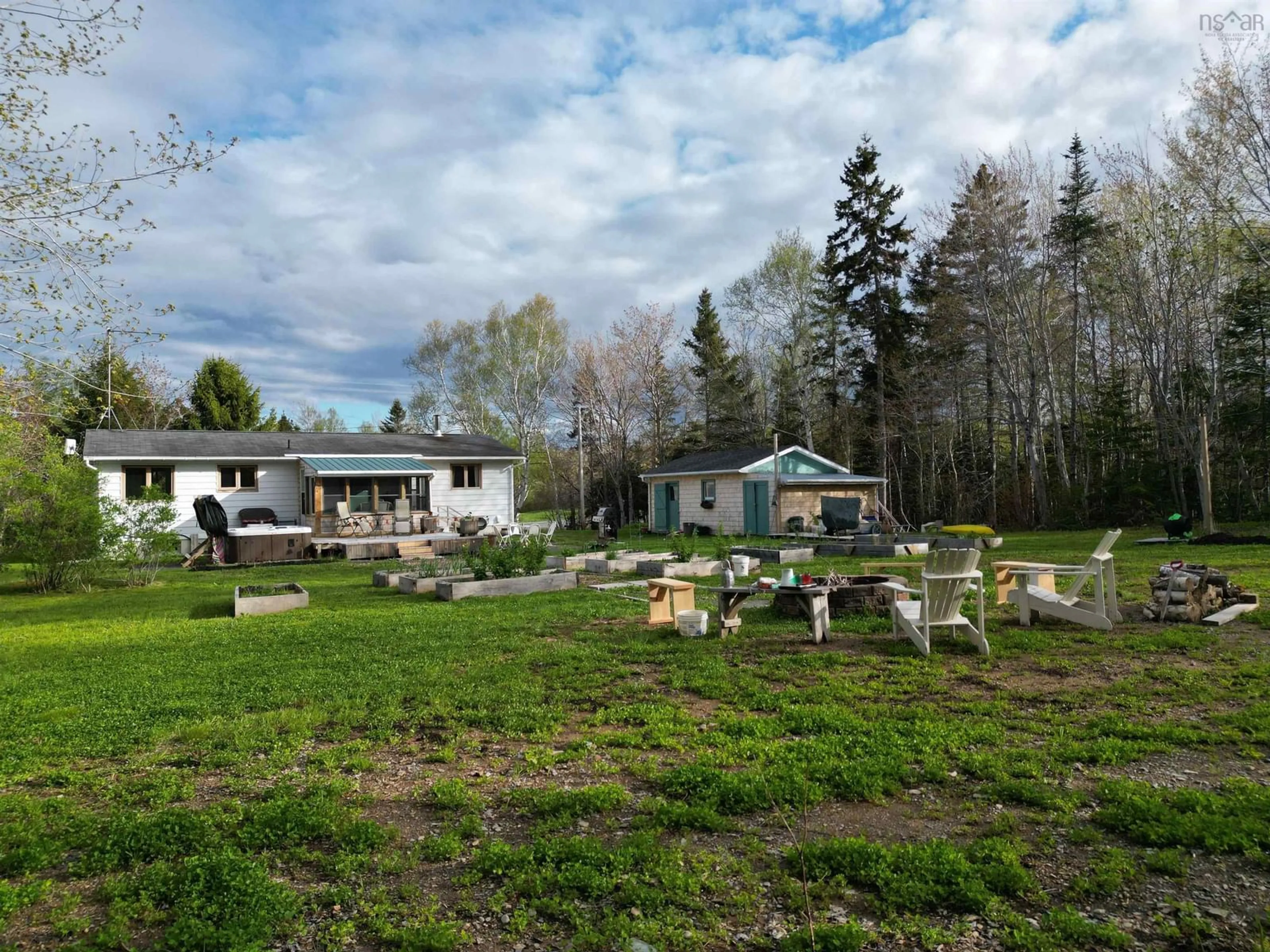 A pic from outside/outdoor area/front of a property/back of a property/a pic from drone, unknown for 7873 Highway 105, Blues Mills Nova Scotia B0E 2Y0