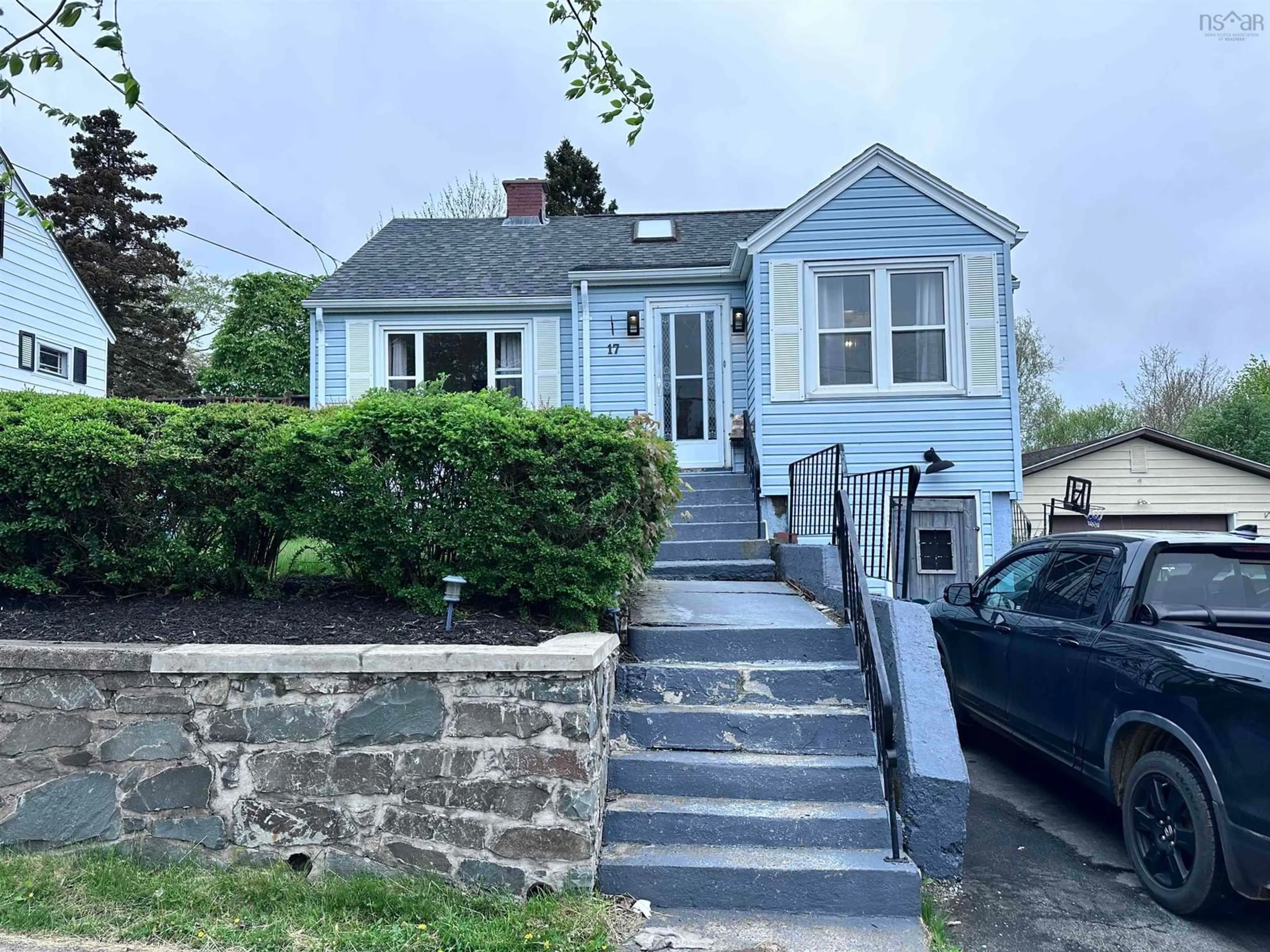 Home with vinyl exterior material, street for 17 Rosedale Ave, Fairview Nova Scotia B3N 2J2