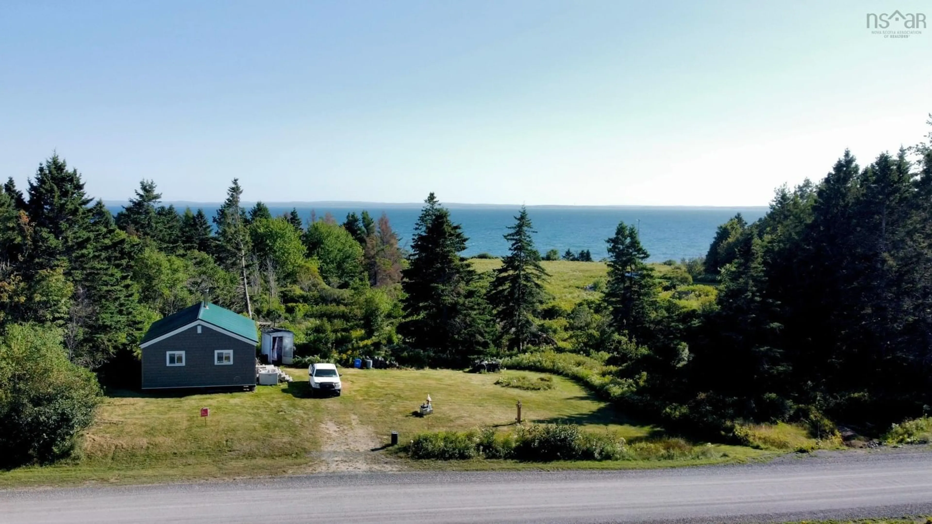 A pic from outside/outdoor area/front of a property/back of a property/a pic from drone, water/lake/river/ocean view for 510 Pictou Island Rd, Pictou Island Nova Scotia B0K 1J0