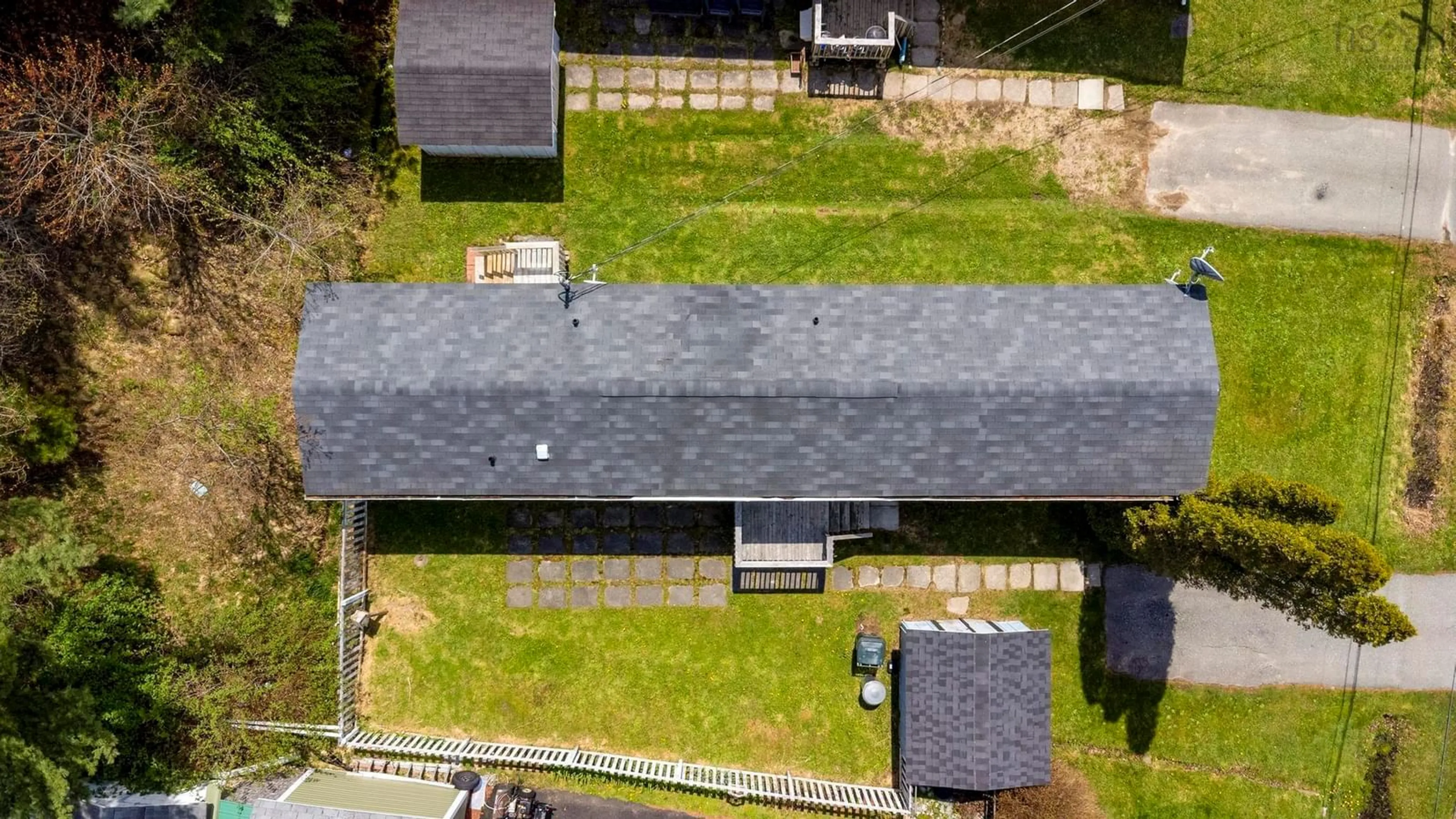 A pic from outside/outdoor area/front of a property/back of a property/a pic from drone, building for 104 Commission St, Sandy Point Nova Scotia B0T 1W0