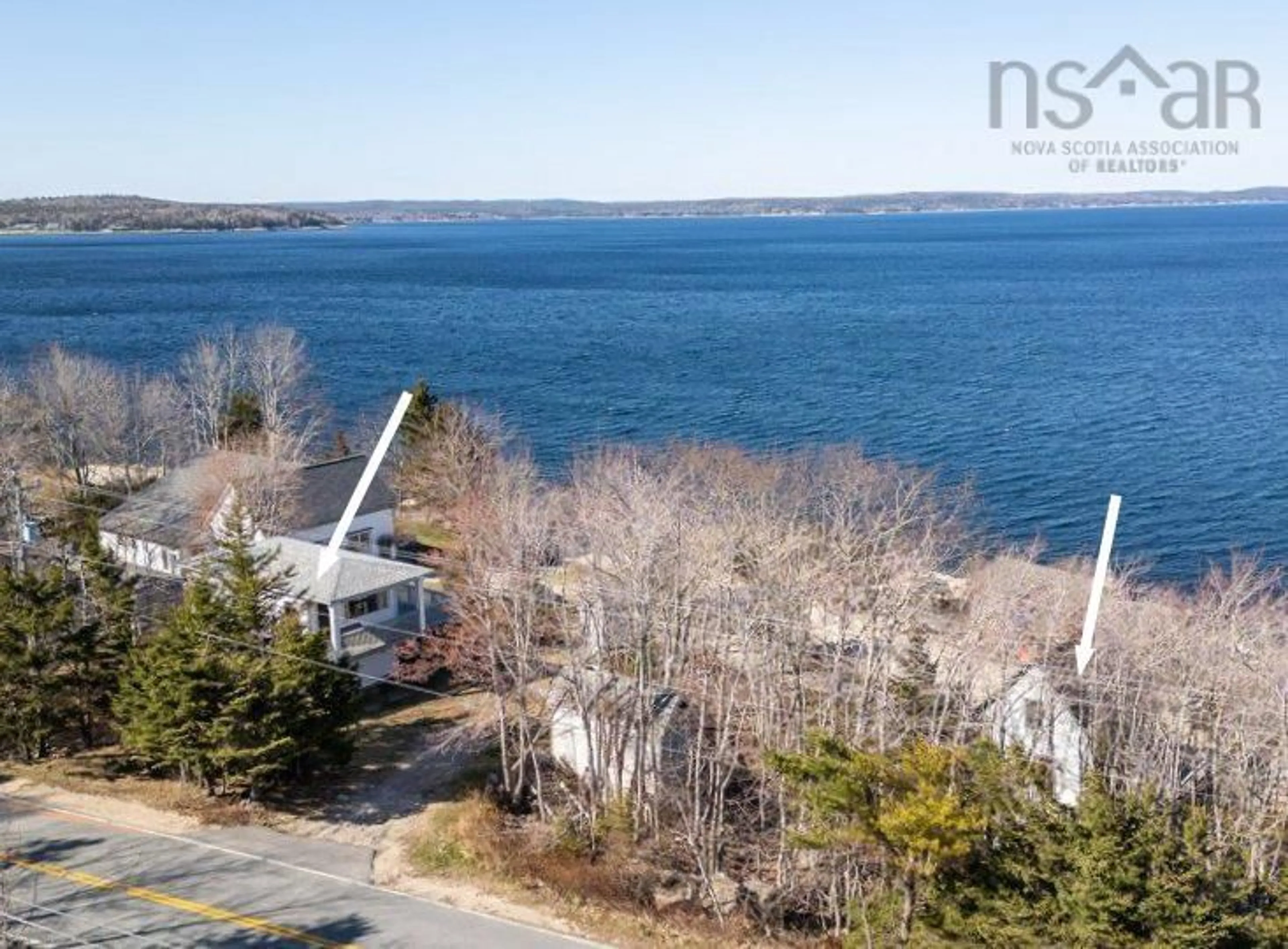 A pic from outside/outdoor area/front of a property/back of a property/a pic from drone, water/lake/river/ocean view for 490 Mill Cove Shore Rd, Birchy Head Nova Scotia B0J 1T0